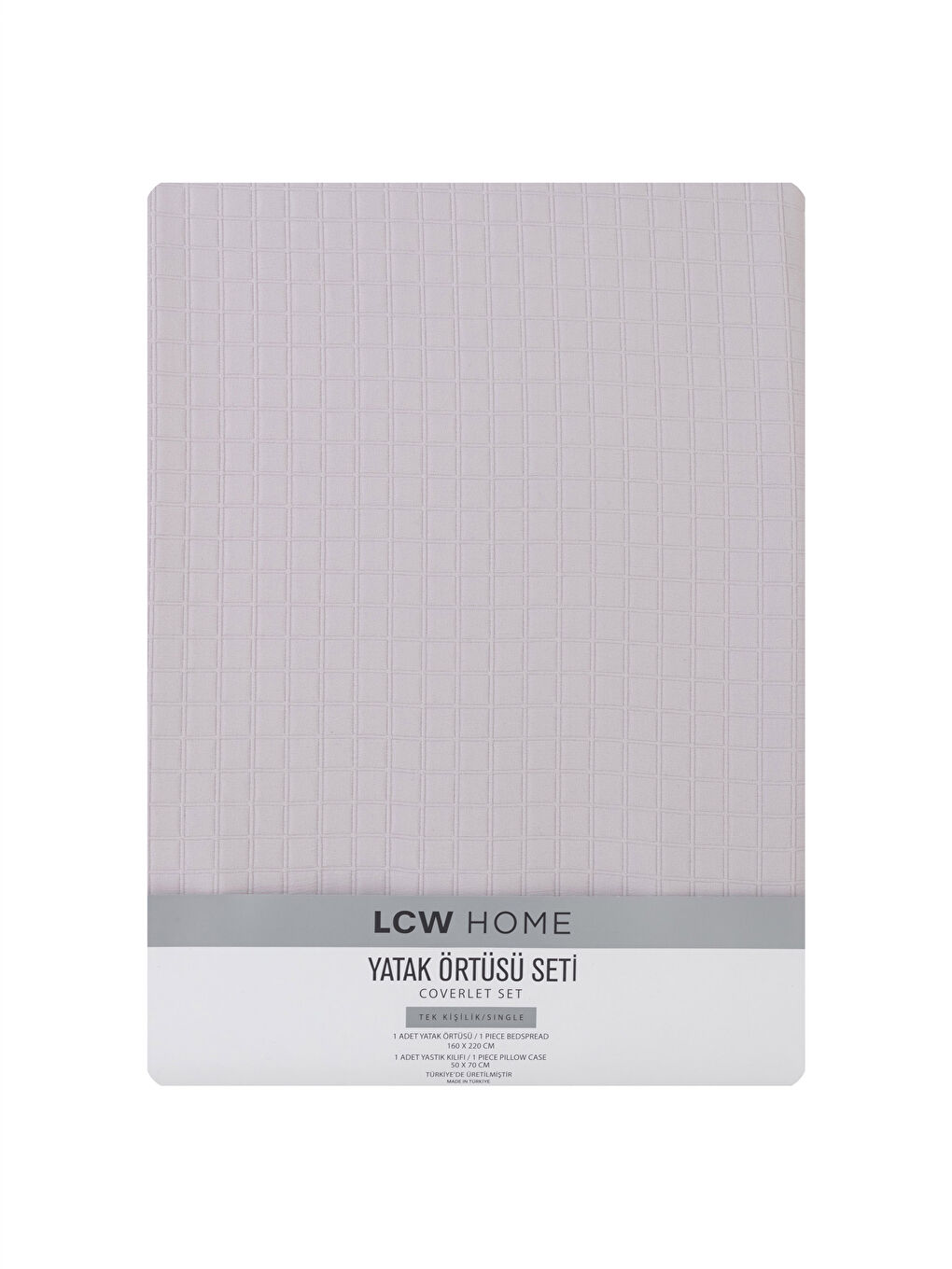 LCW HOME Single Self-Patterned Bedspread and Pillowcase -S2BS38Z8-FLG