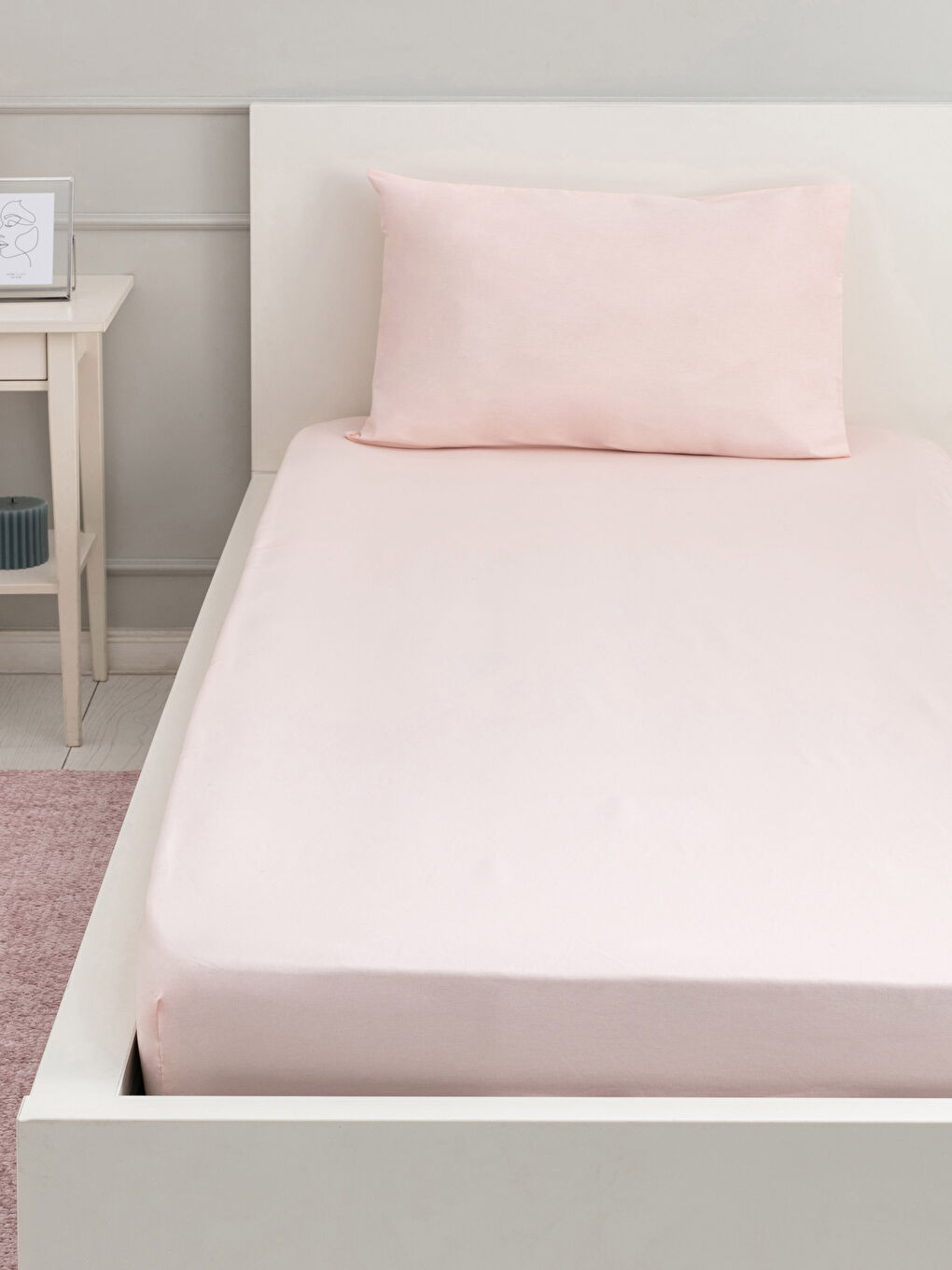 LCW HOME غطاء سرير مطاطي مفرد ووسادة -S2BS47Z8-FUH