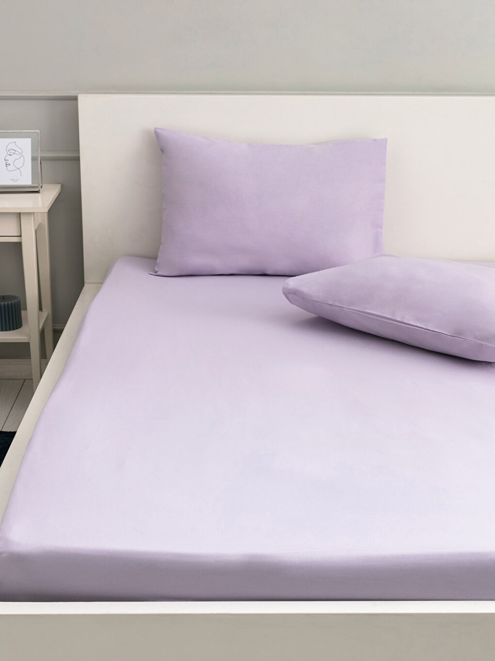 LCW HOME Dupli pamučni elastični čaršav i jastučnica -S2BS48Z8-G8T