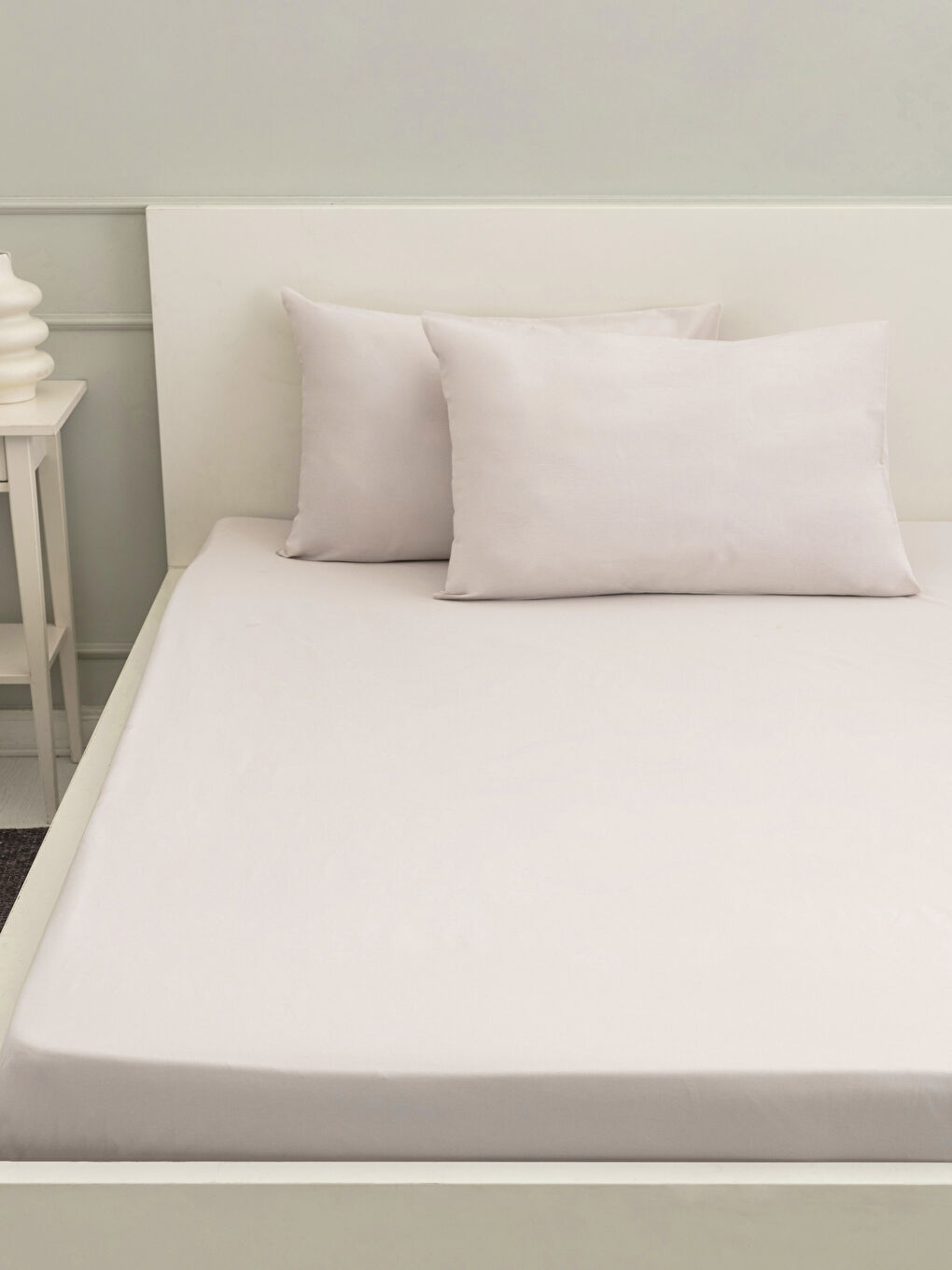 Double Oversized Cotton Flat Elastic Bed Sheet And Pillowcase