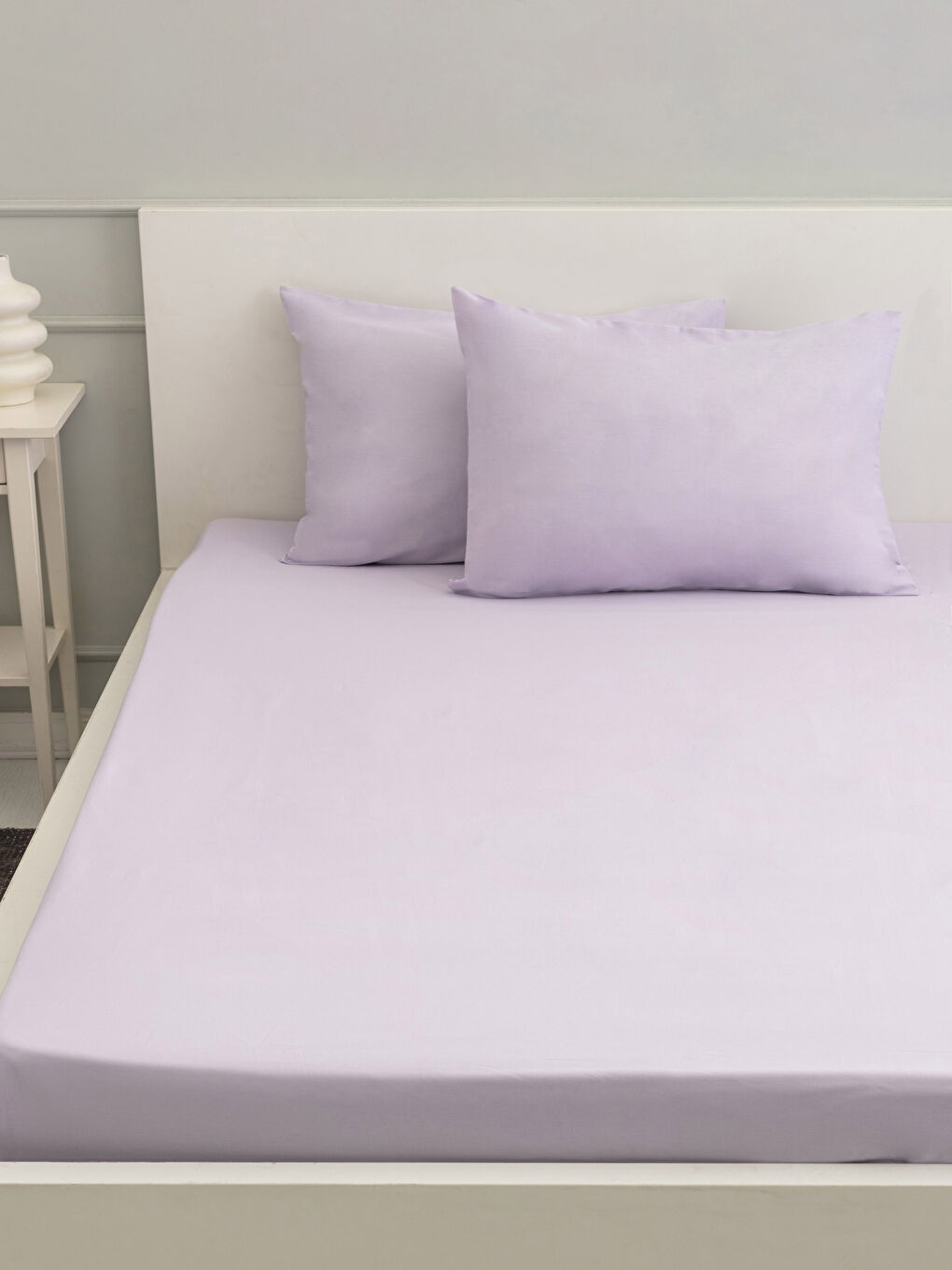 Drap Housse Double En Coton Surdimensionné Et Taie D'Oreiller