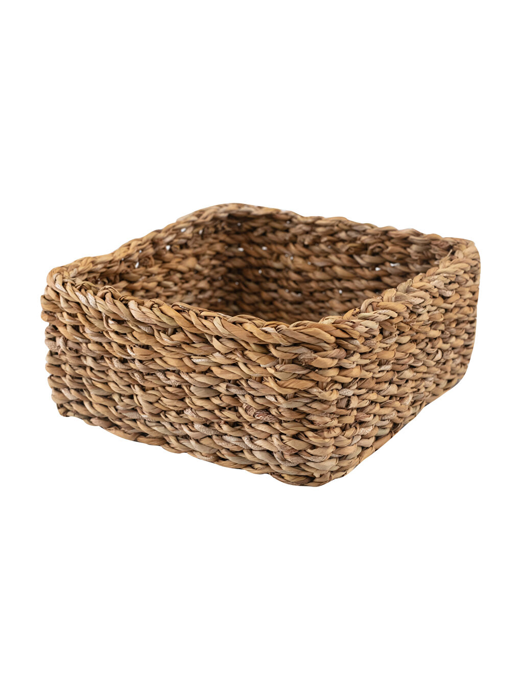 Flat Wicker Organizer Basket 18x18x8 Cm-4