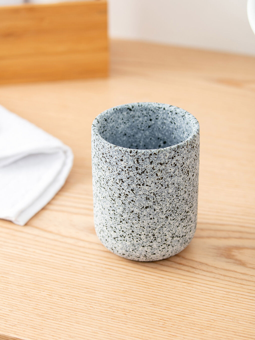 Karışık Kendinden Desenli Seramik Diş Fırçalık 7x7x9 cm-3