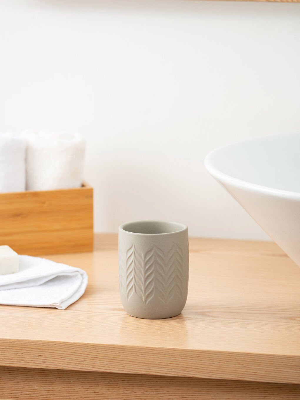 Suport periuță de dinți din ceramică imprimat 7x7x9 cm-2