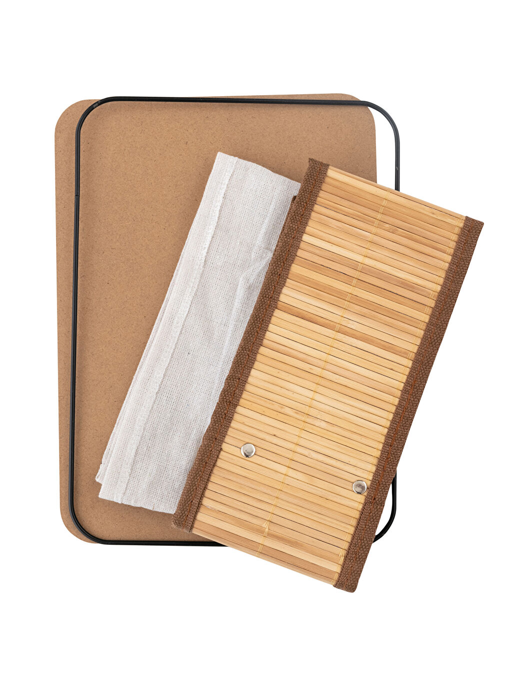 Kahverengi Bambu Organizer Sepet 30x22x12 cm-3