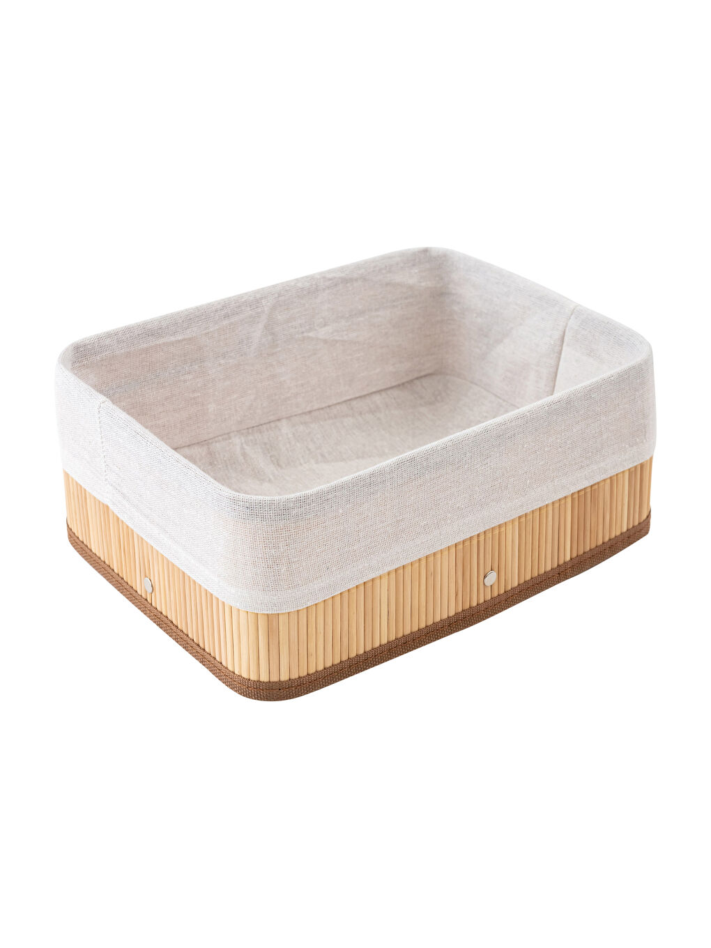 Kahverengi Bambu Organizer Sepet 30x22x12 cm-5