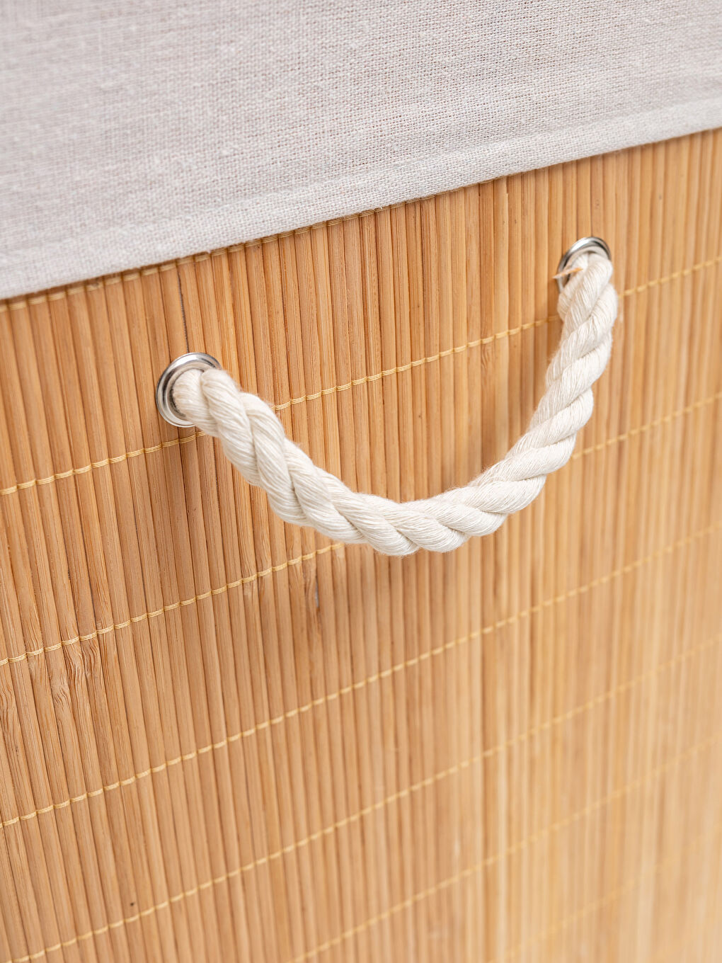 Bamboo Laundry Basket with Lid 39x29x56 Cm -S2BT73Z8-T8A