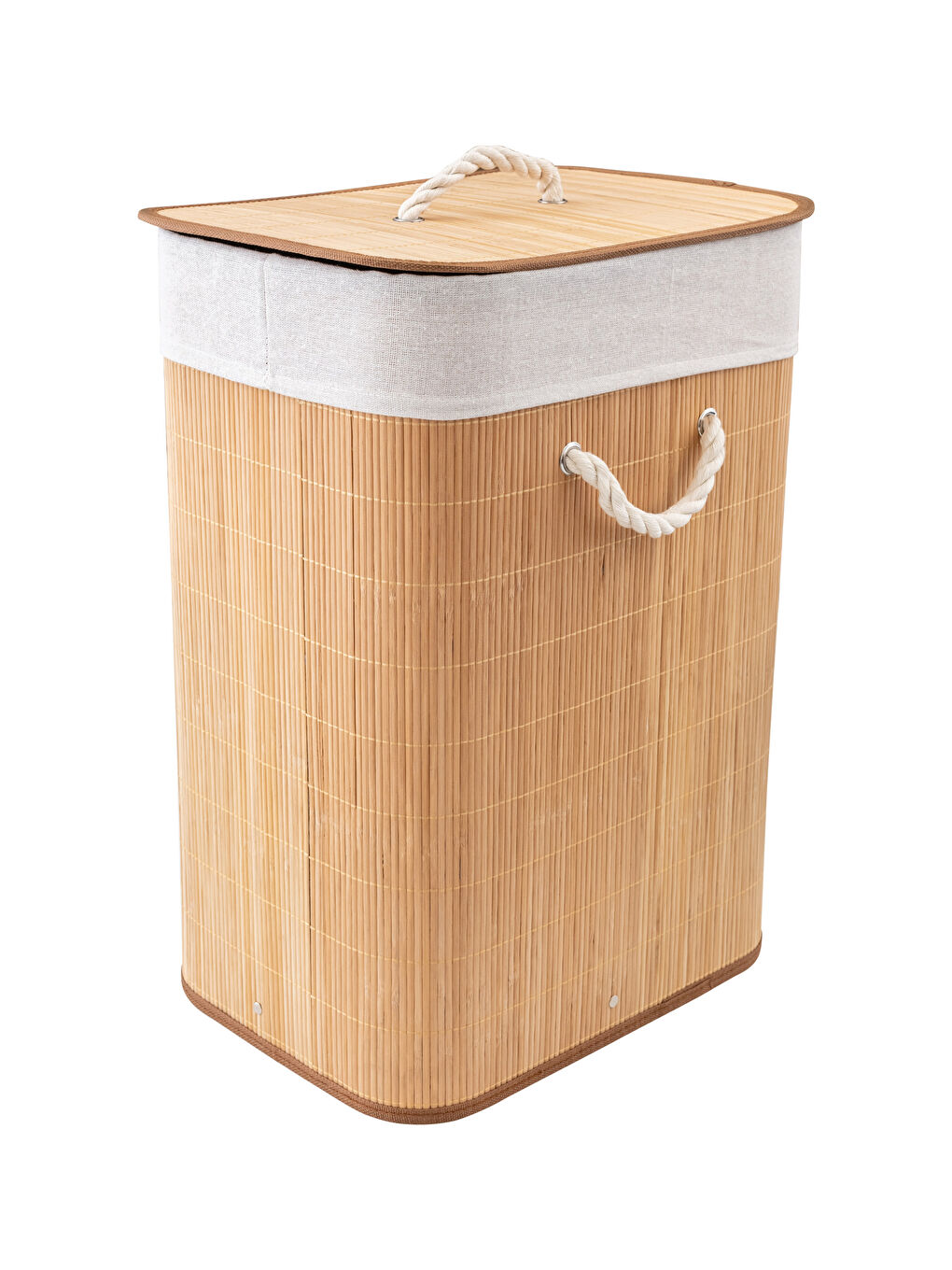 Bamboo Laundry Basket with Lid 39x29x56 Cm -S2BT73Z8-T8A