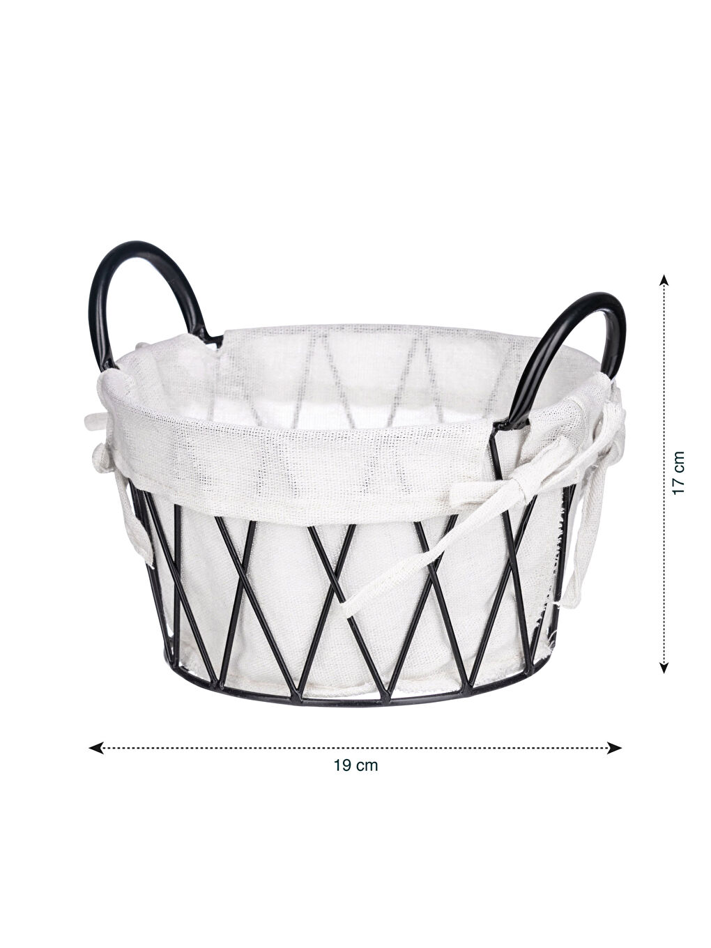 Metal Fabric Organizer Basket 20x16x12 Cm-3