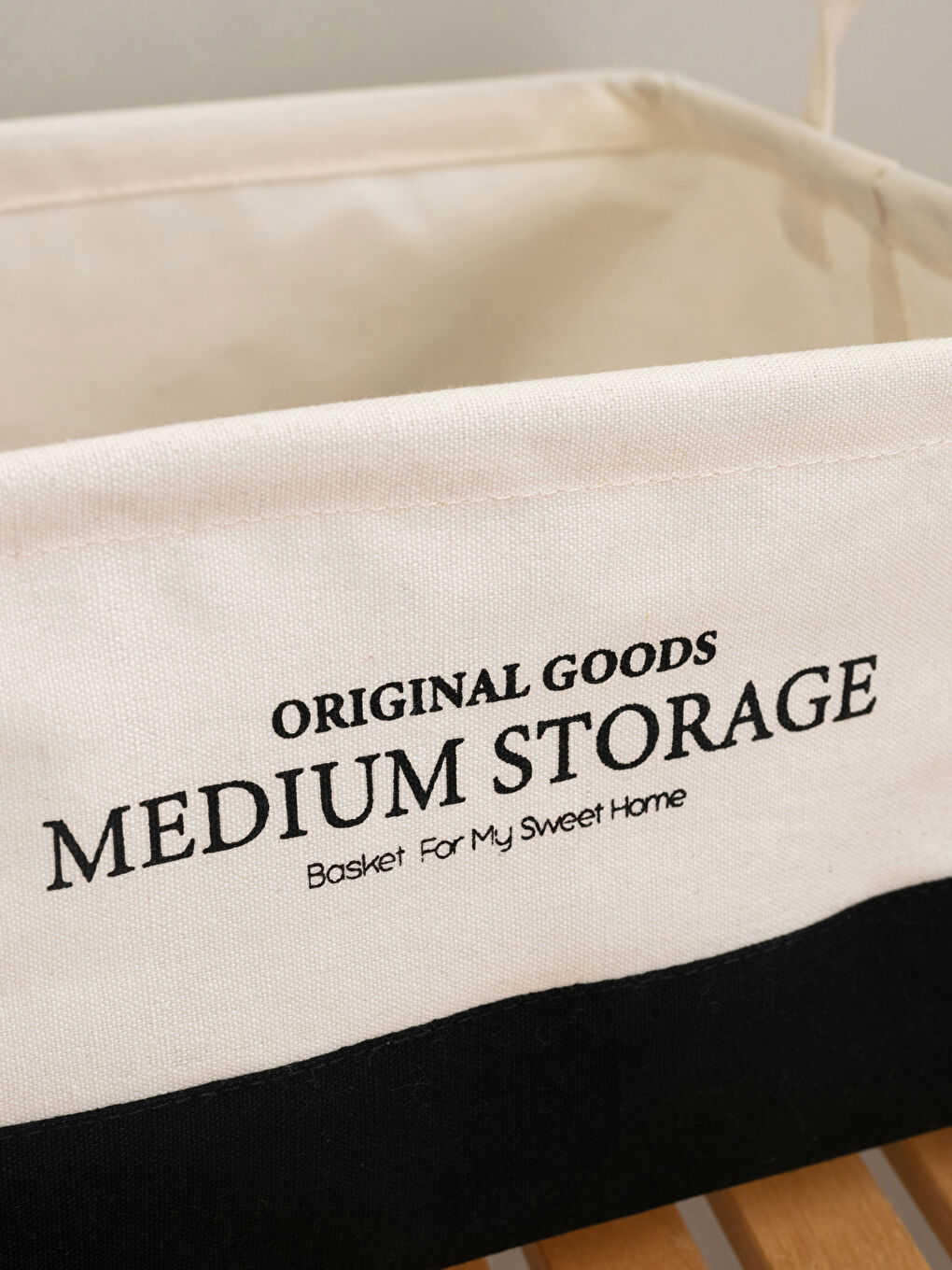 Siyah Baskılı Organizer Sepet 28x20x16 cm-2