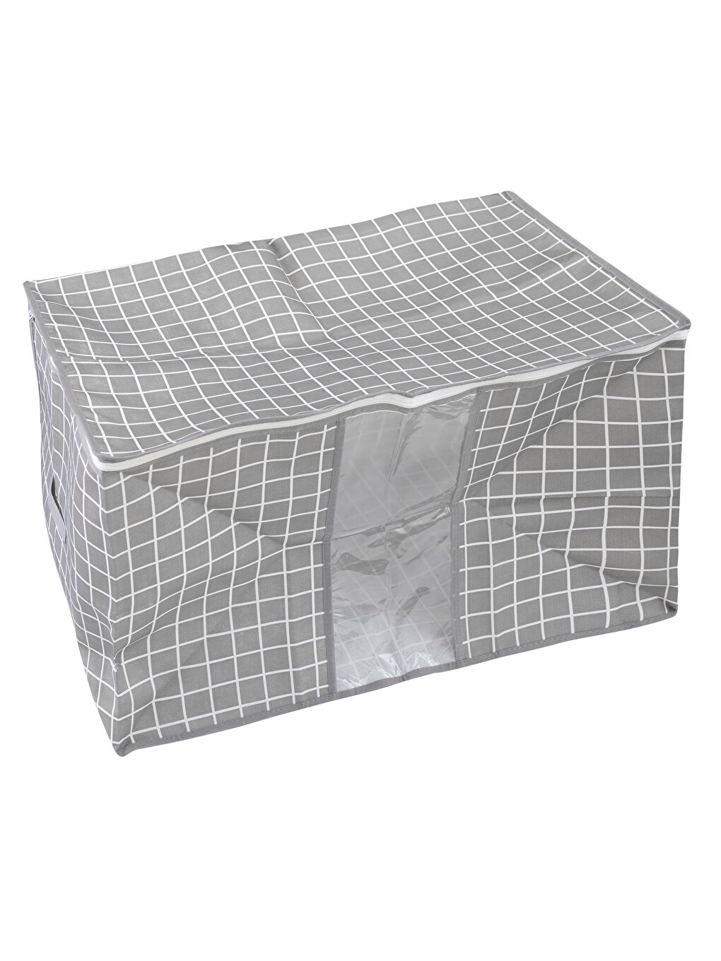 Gri Geometrik Desenli Organizer Hurç 74x46x46 cm-3