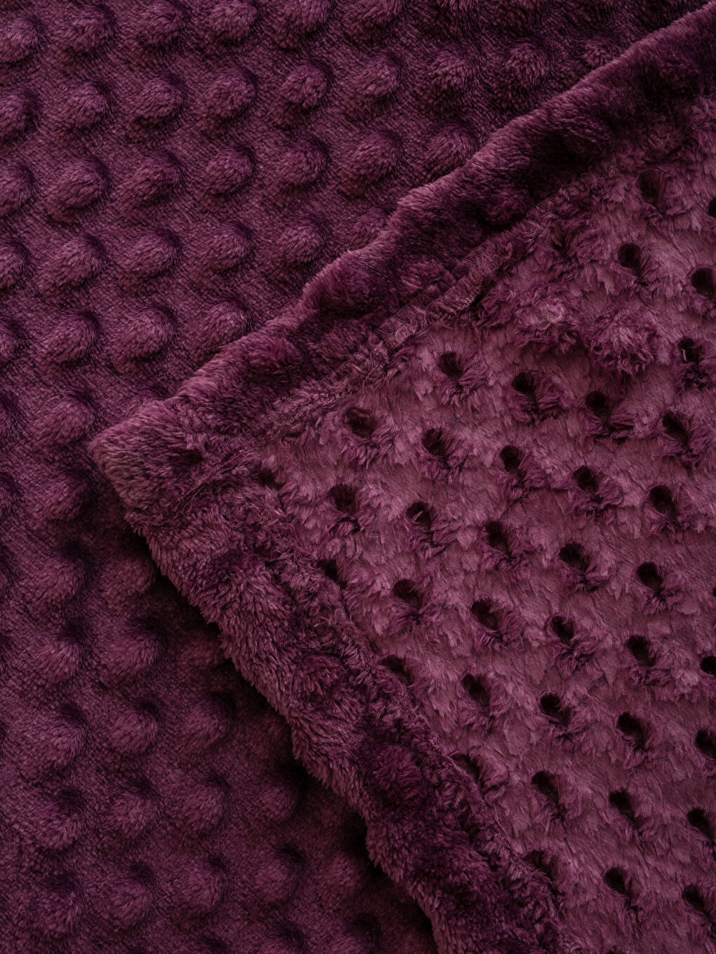 بطانية مزدوجة بنقشة برعم ناعمة الملمس 200x220 سم-3