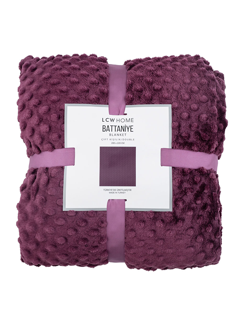 بطانية مزدوجة بنقشة برعم ناعمة الملمس 200x220 سم-4