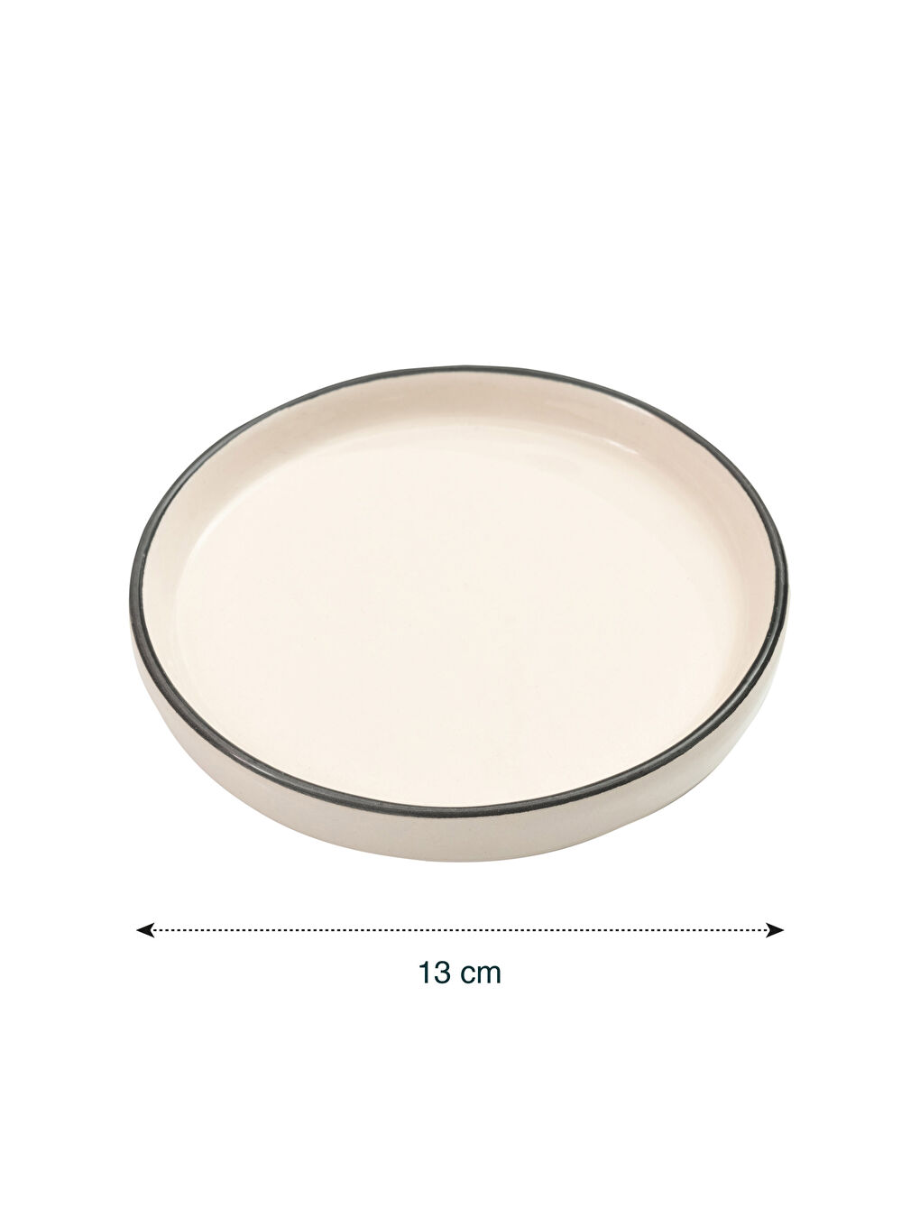 Siyah Seramik Düz Çerez Tabağı 13 cm-3