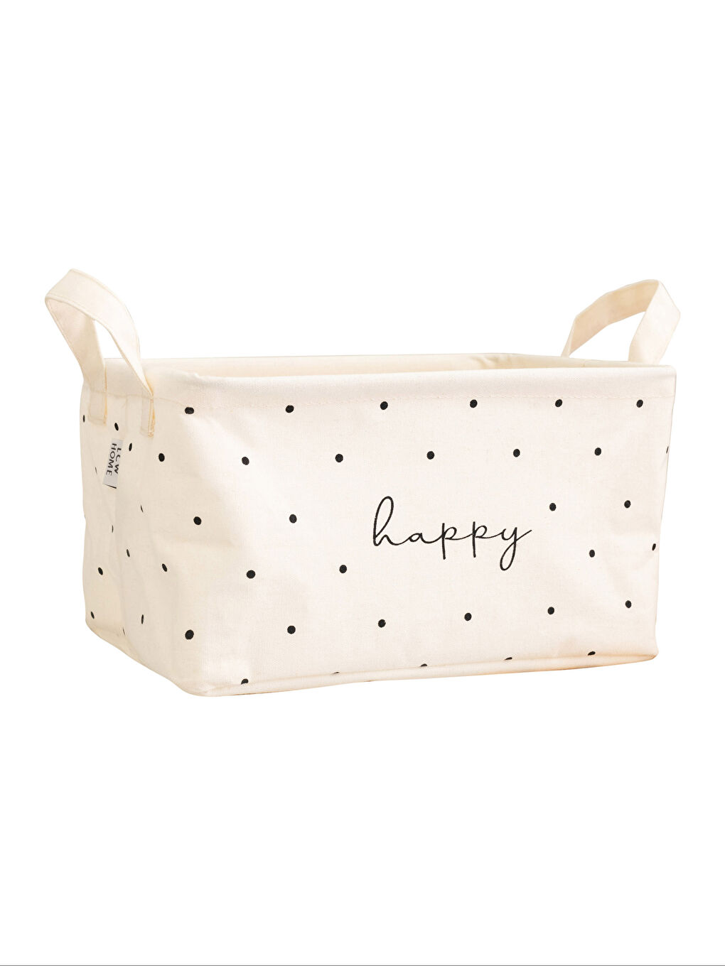 Siyah Yazı Baskılı Organizer Sepet 28x20x16 cm-3