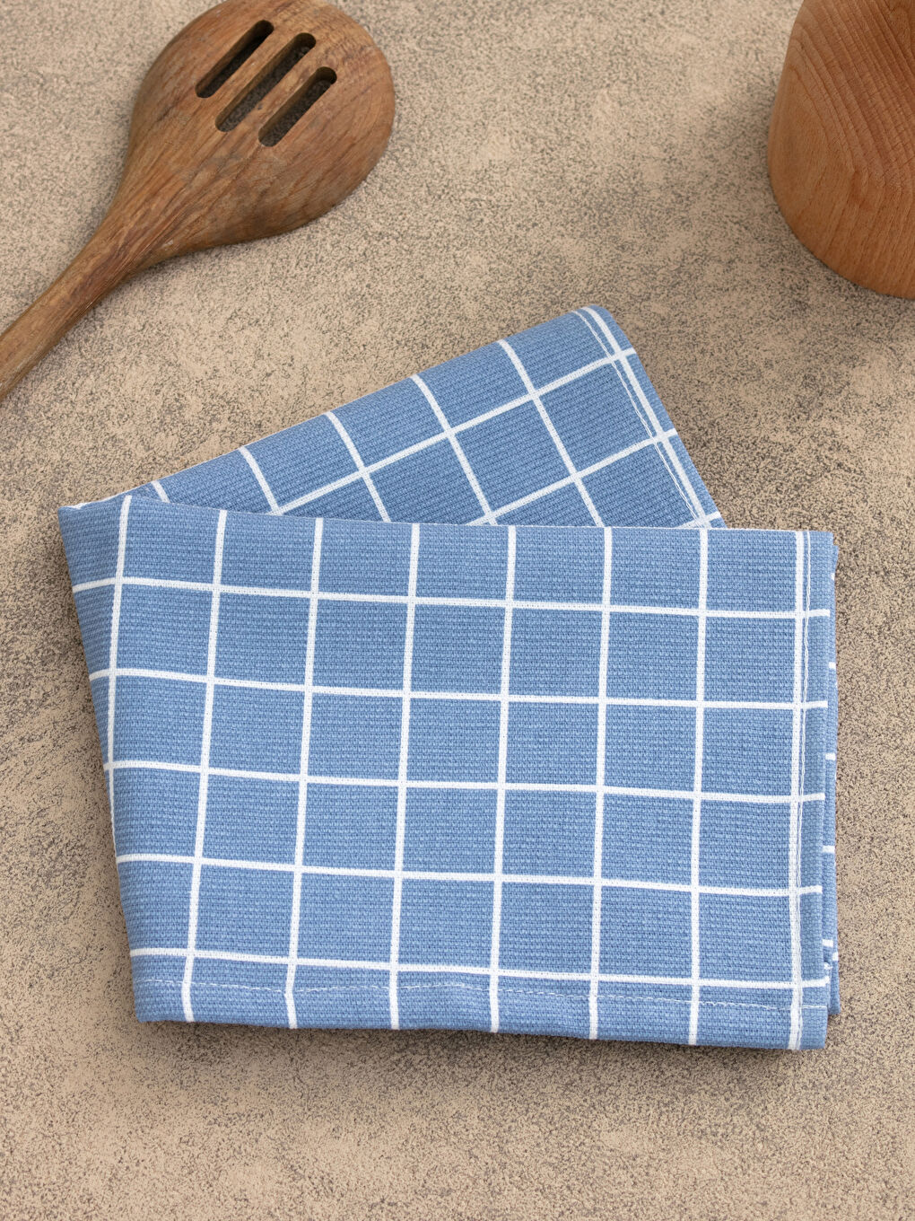 Lacivert Ekose Desenli Kurulama Bezi 40x60 cm-1