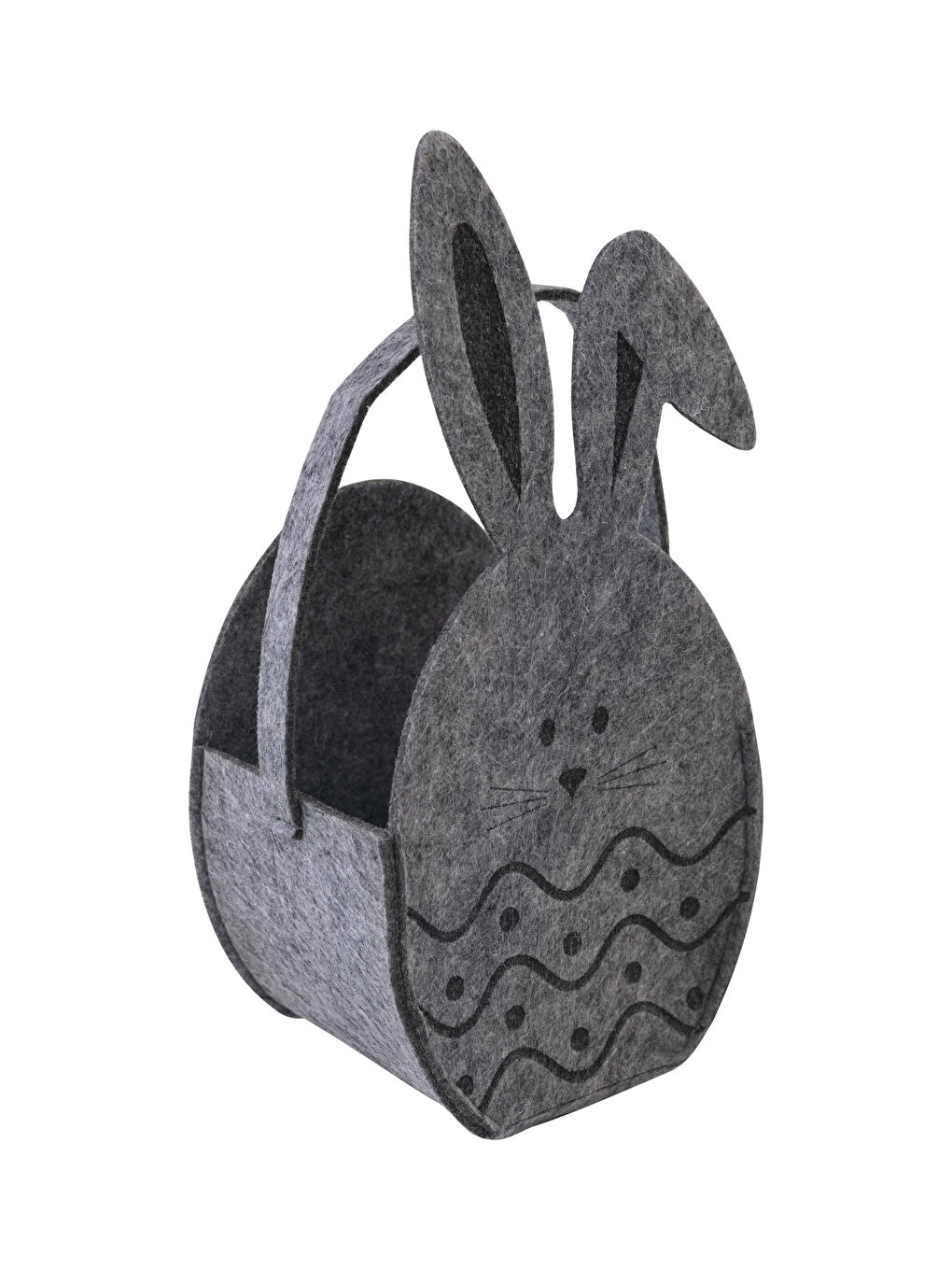 LCW HOME Patterned Felt Rabbit Basket 13x10x18 Cm -S2DC05Z8-LRW