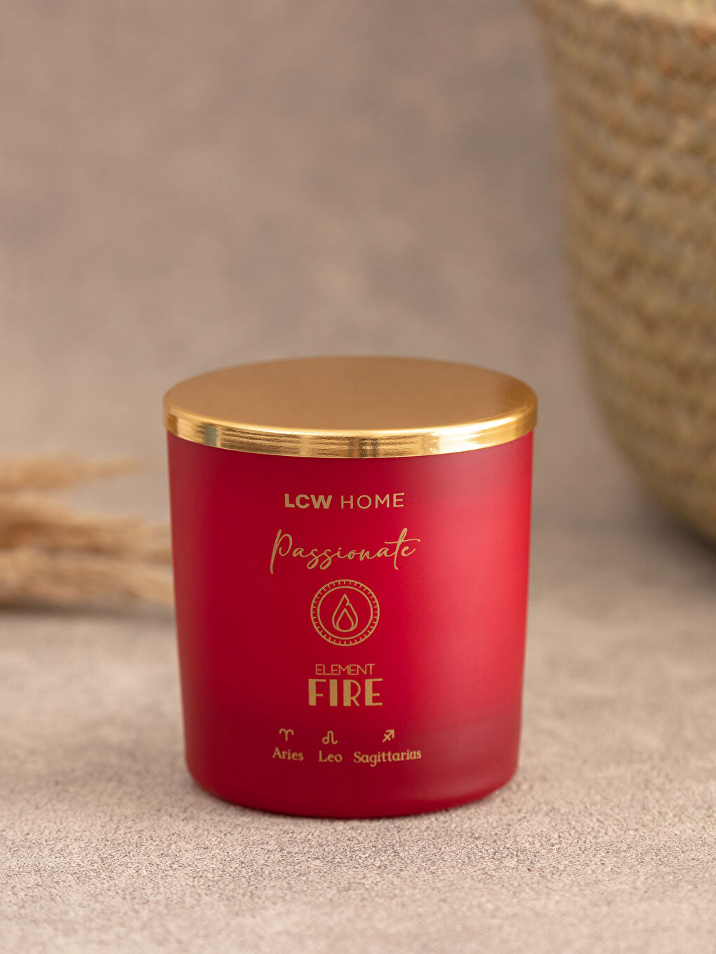 Kırmızı Yazı Baskılı Cam Dekoratif Kokulu Mum 210 g-2