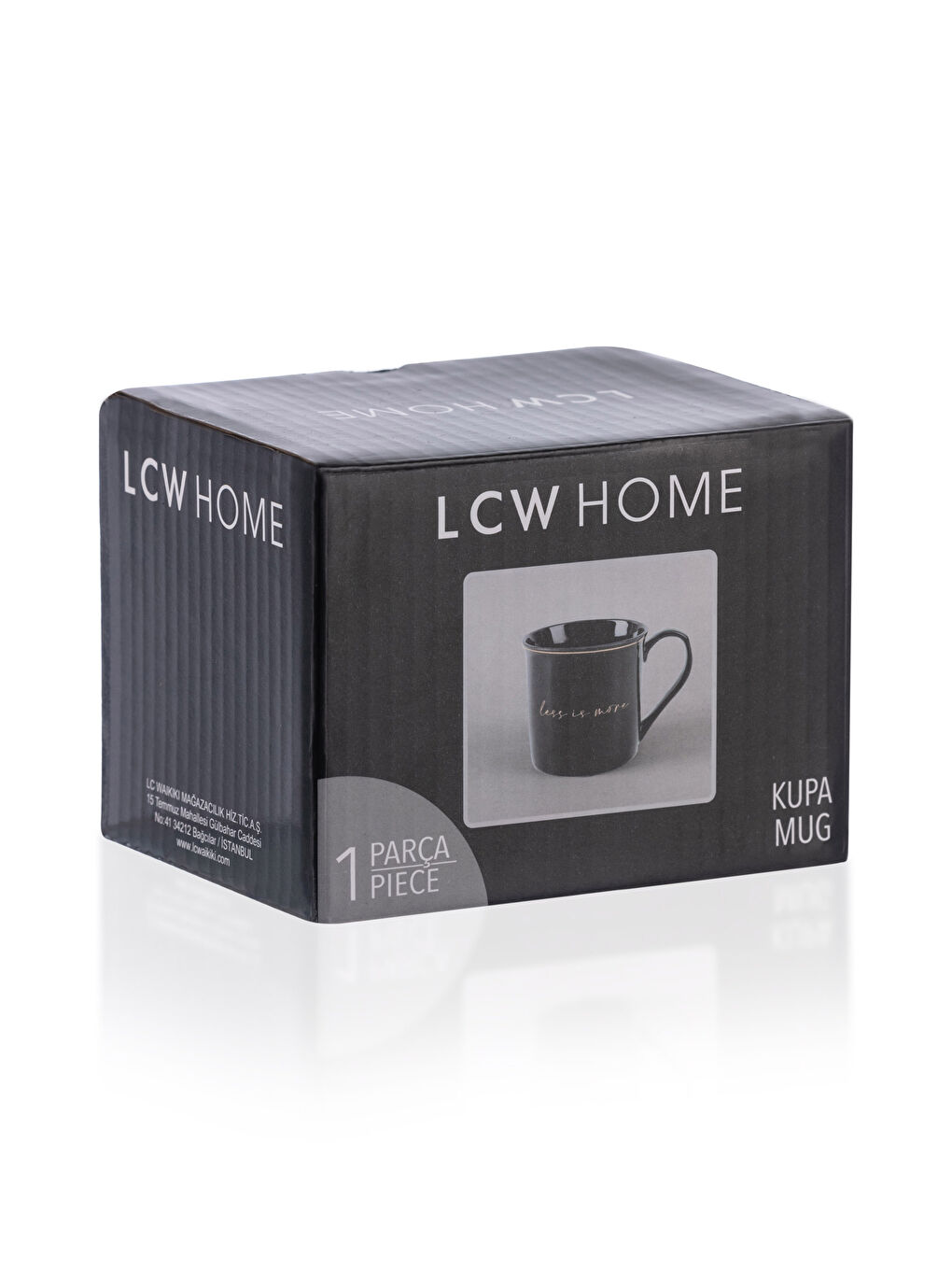 Siyah Yazı Baskılı Porselen Kupa Bardak-2