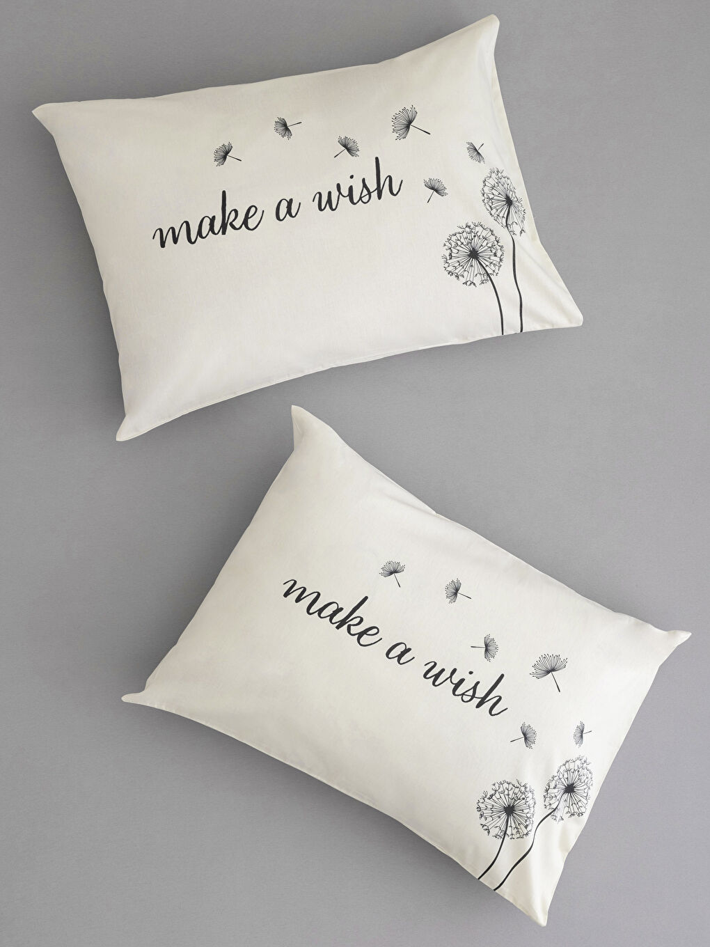 LCW HOME Cotton Script Printed Pillow Case 50x70 Cm 2 Pcs -S2DI16Z8-F9C