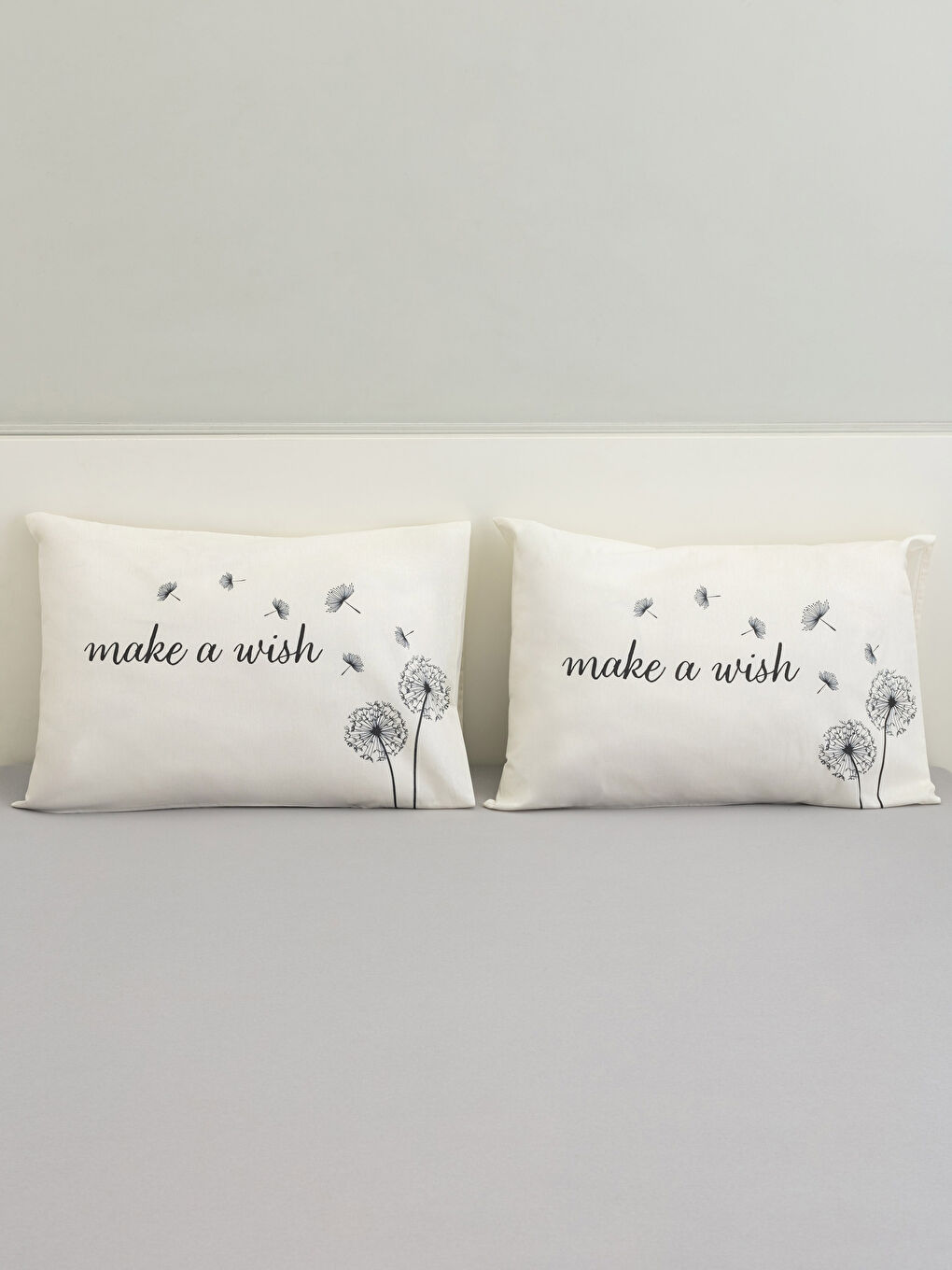 LCW HOME Cotton Script Printed Pillow Case 50x70 Cm 2 Pcs -S2DI16Z8-F9C
