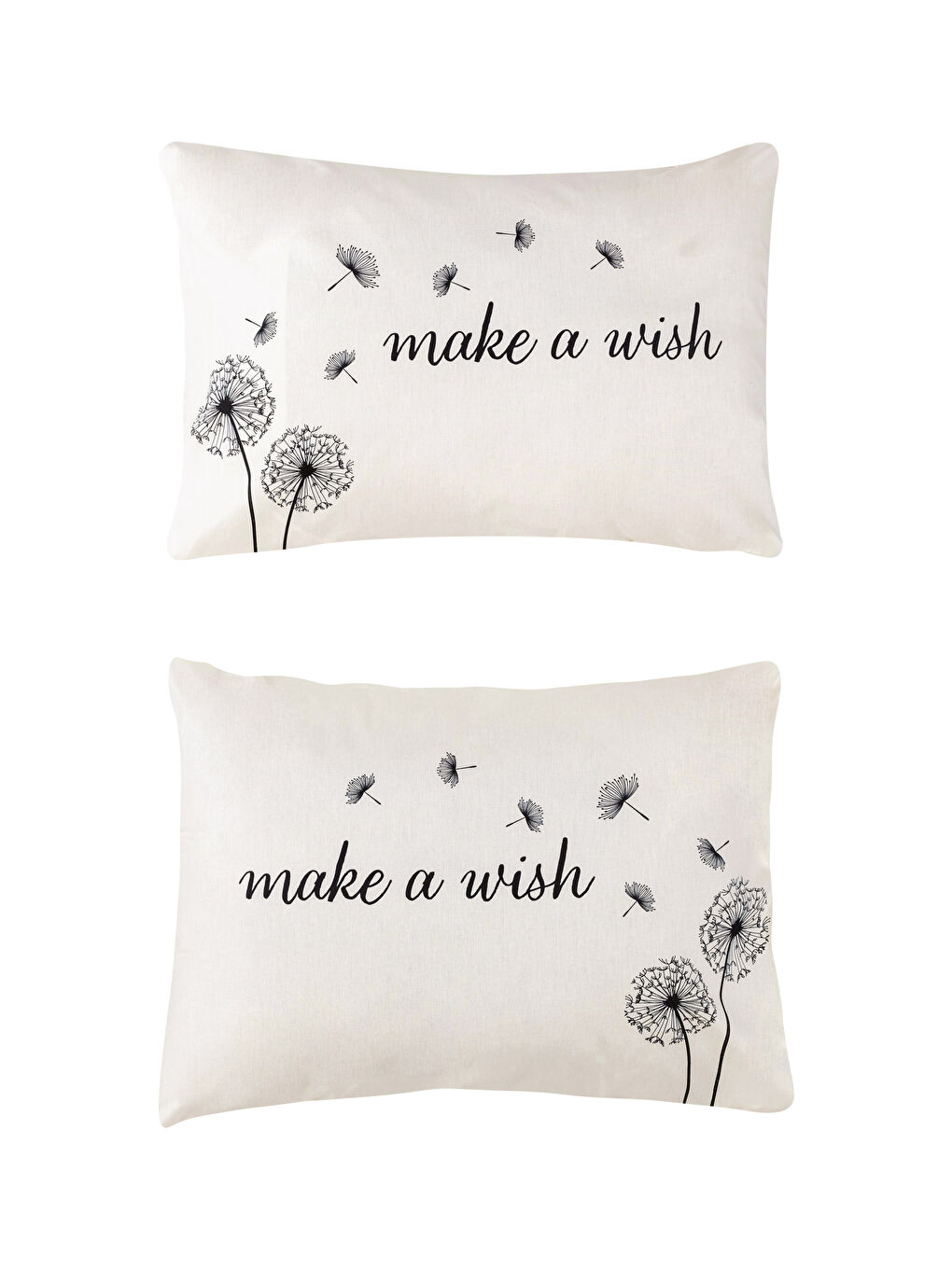 LCW HOME Cotton Script Printed Pillow Case 50x70 Cm 2 Pcs -S2DI16Z8-F9C