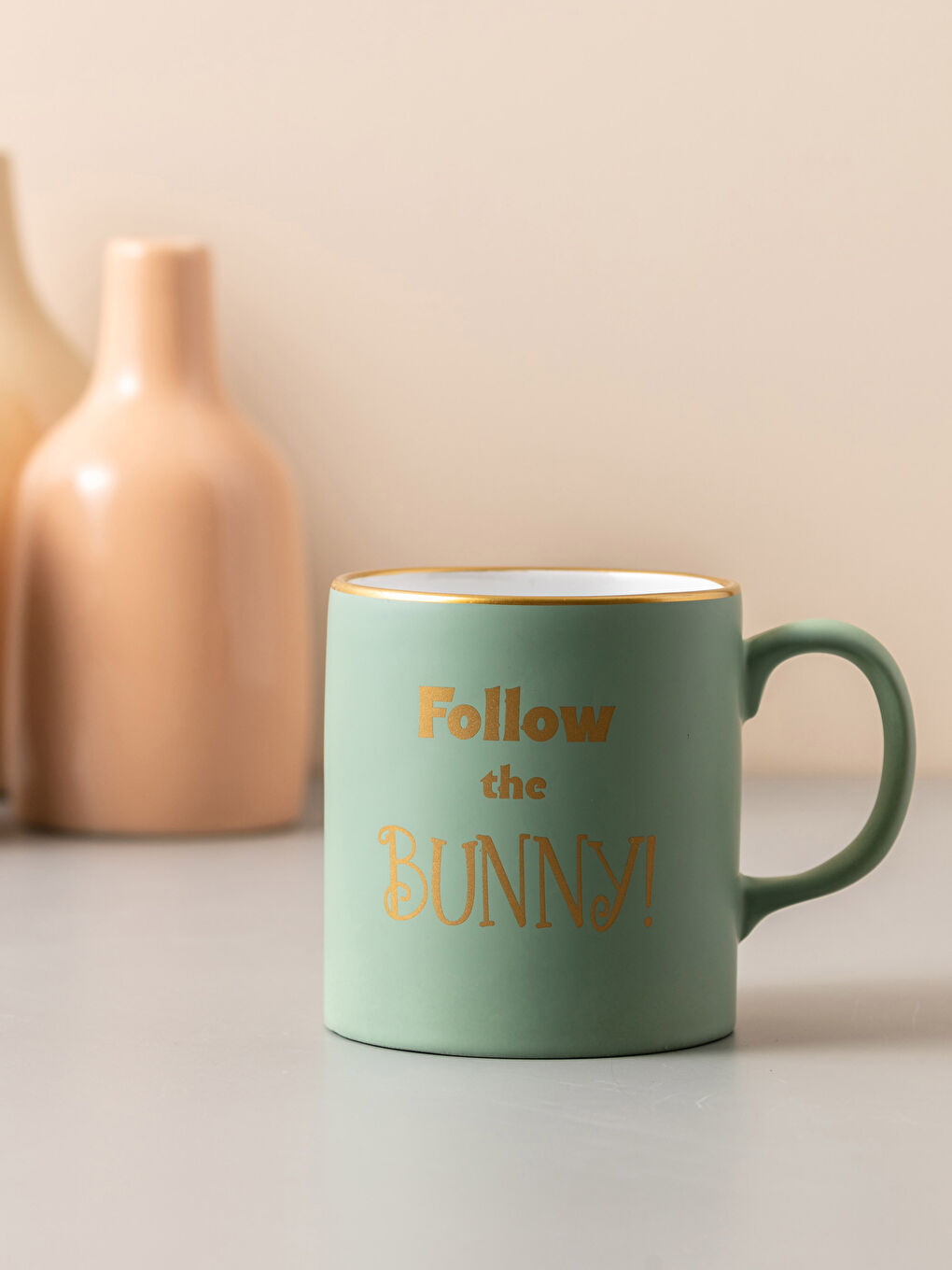 Karışık Yazı Baskılı Seramik Kupa Bardak 320 ml-1