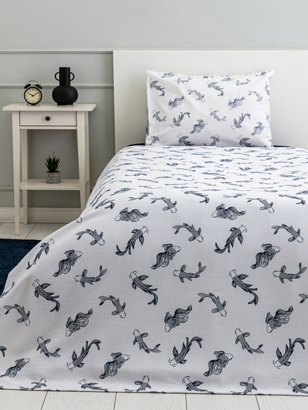 Single Cotton Patterned Pique Set