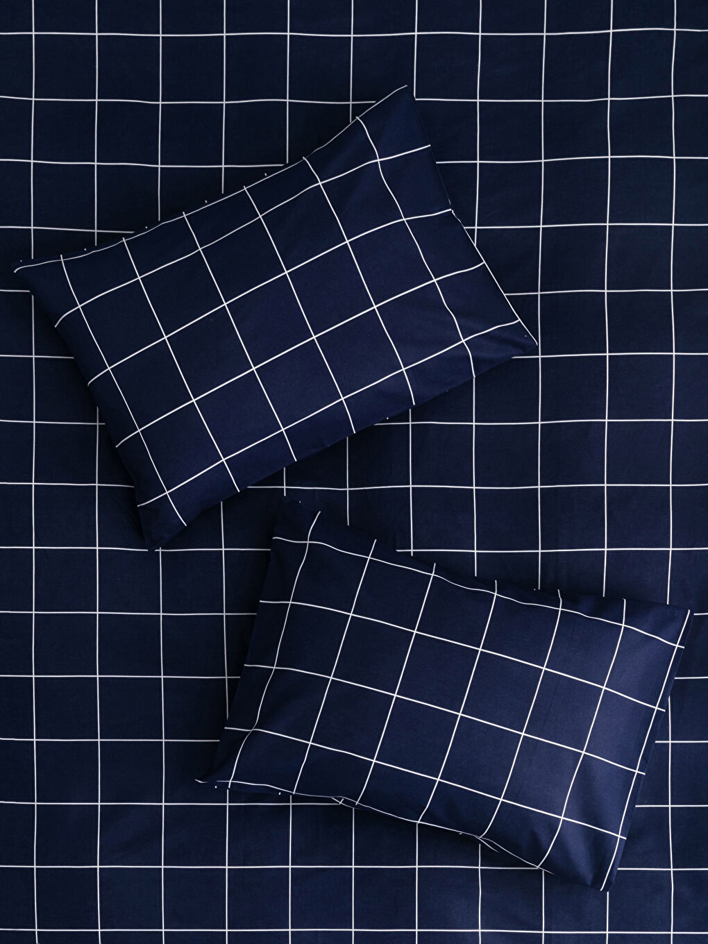 Double Cotton Checkered Duvet Cover and Pillowcase-1