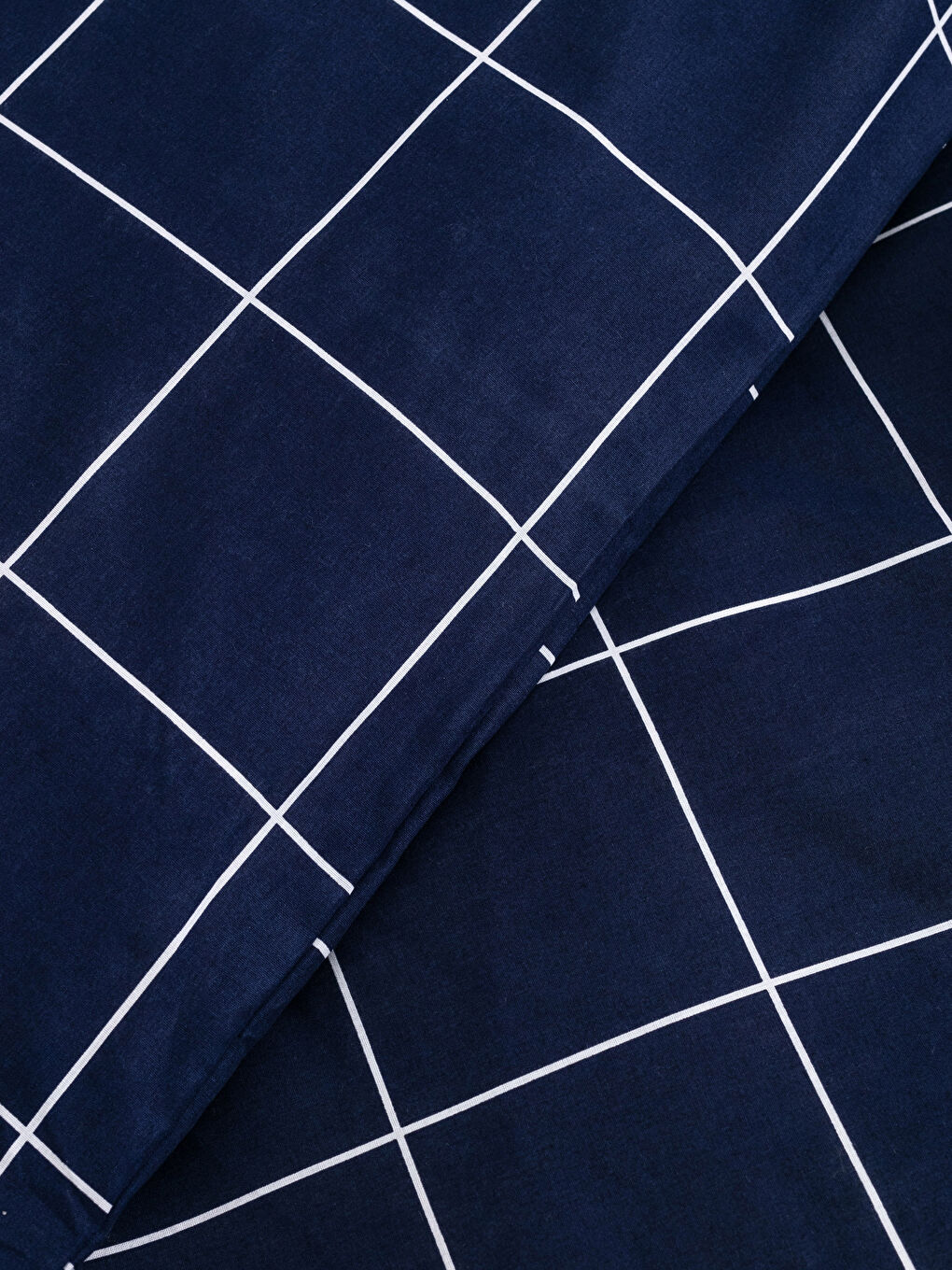 Double Cotton Checkered Duvet Cover and Pillowcase-3