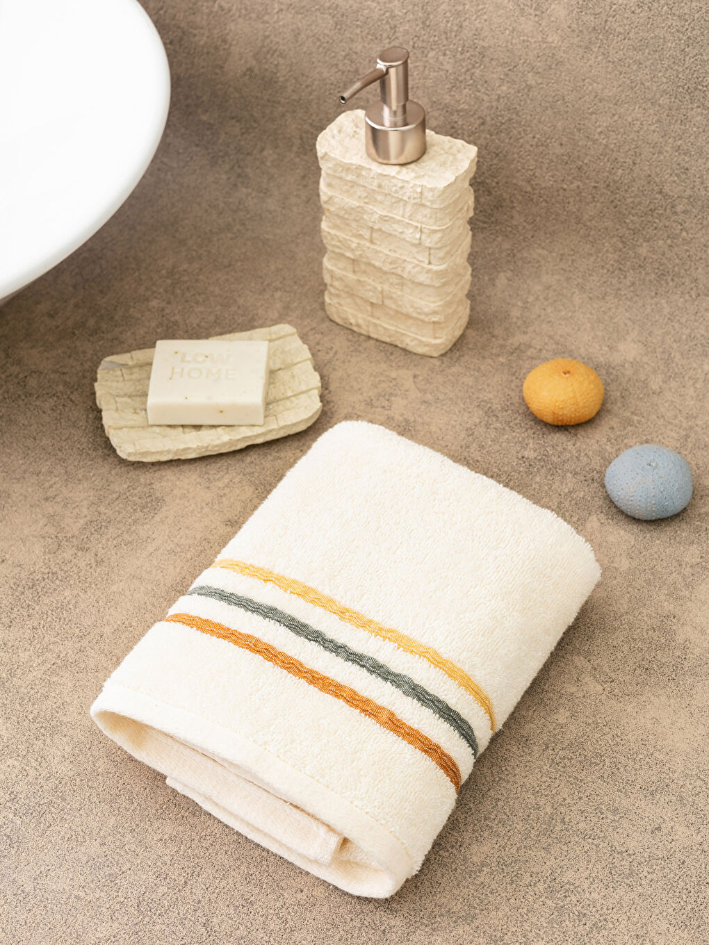 Striped Face Towel 50x80 Cm