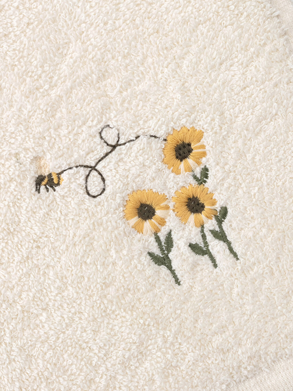 Serviette d'invité Brodée Tournesol 30x50 Cm-2