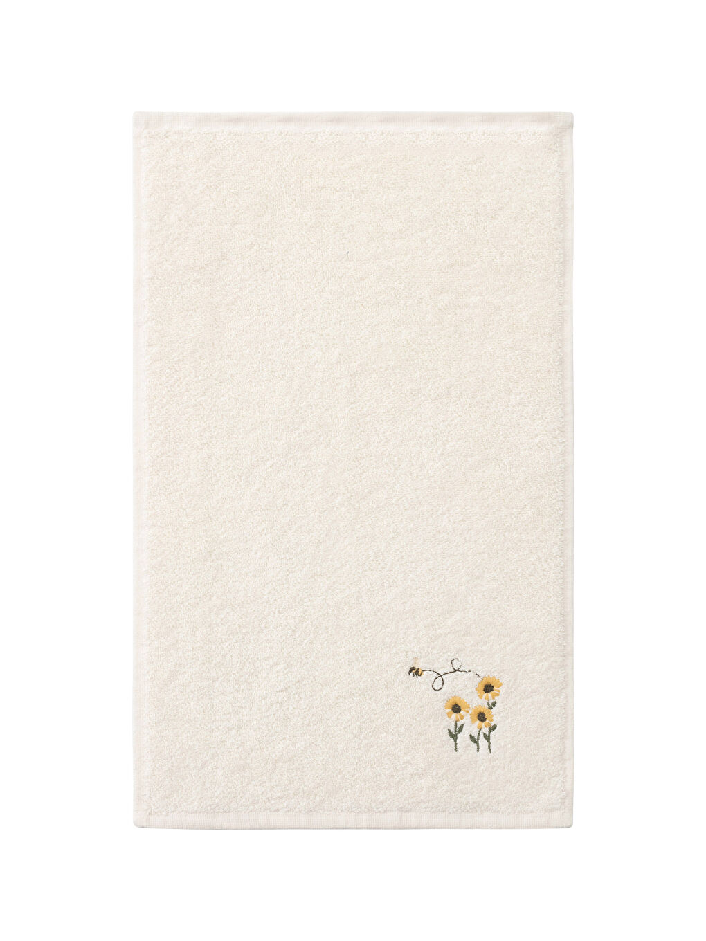 Serviette d'invité Brodée Tournesol 30x50 Cm-3