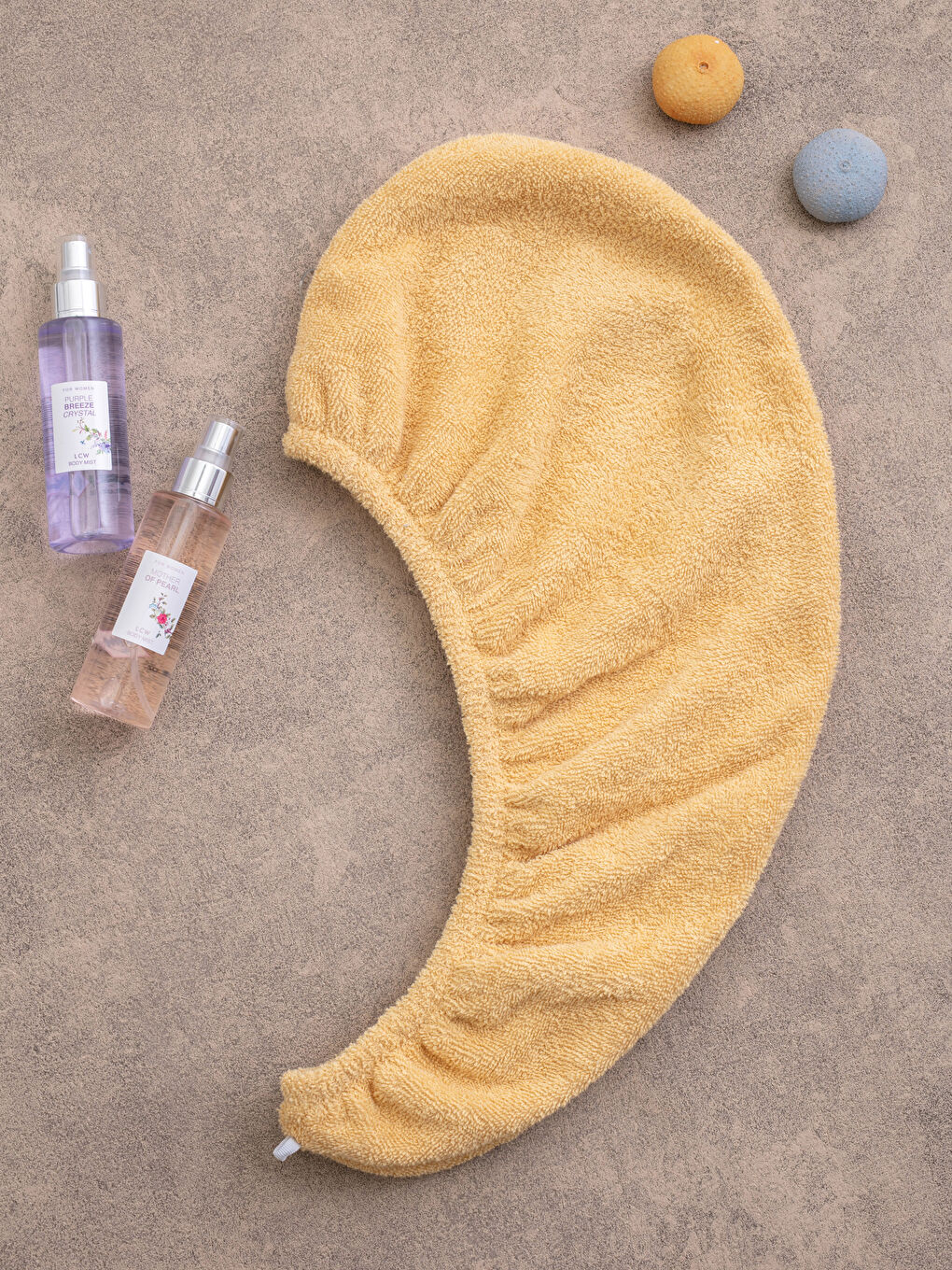 Sarı Kadın Düz Saç Havlusu-1