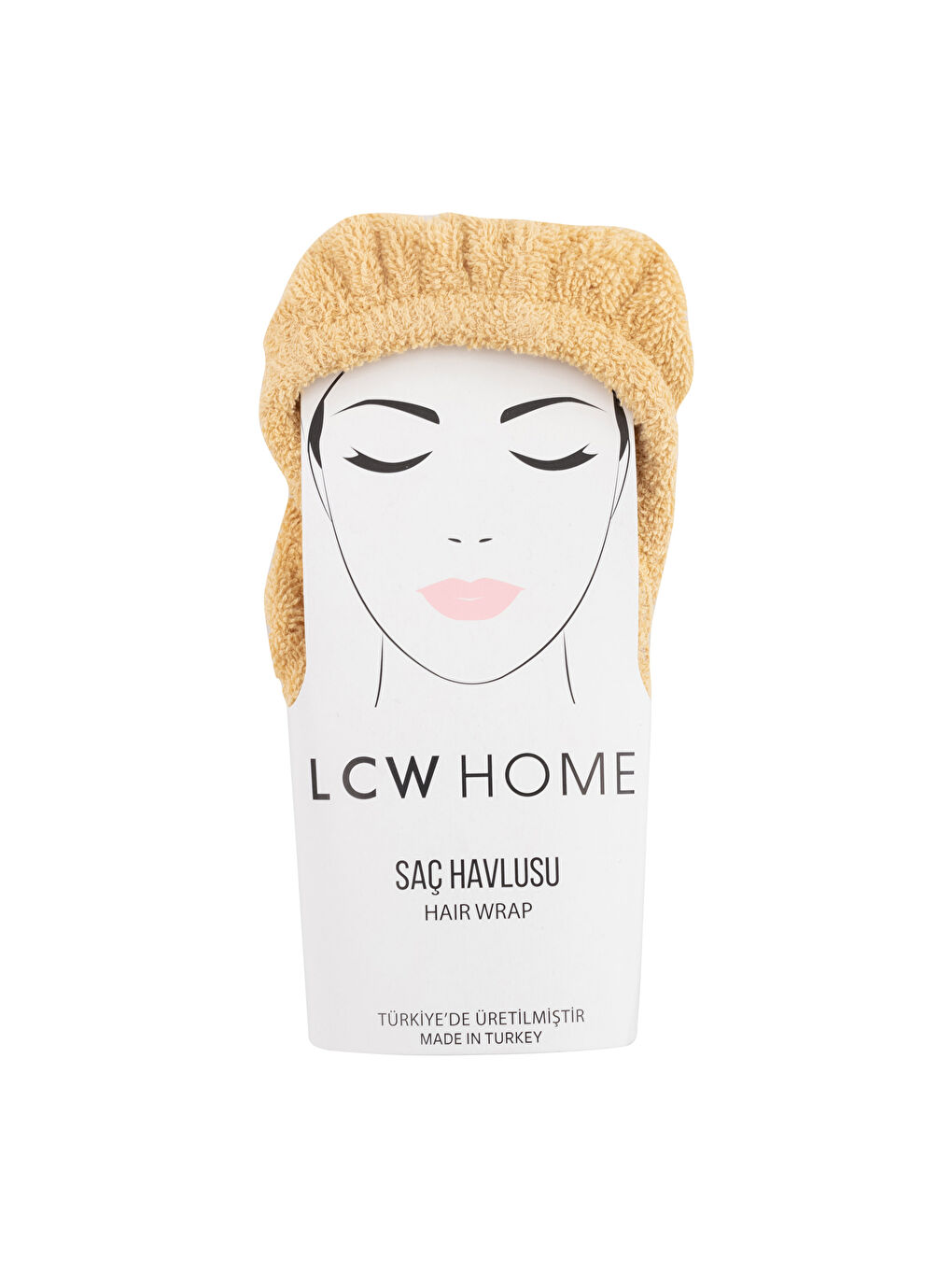 Sarı Kadın Düz Saç Havlusu-3