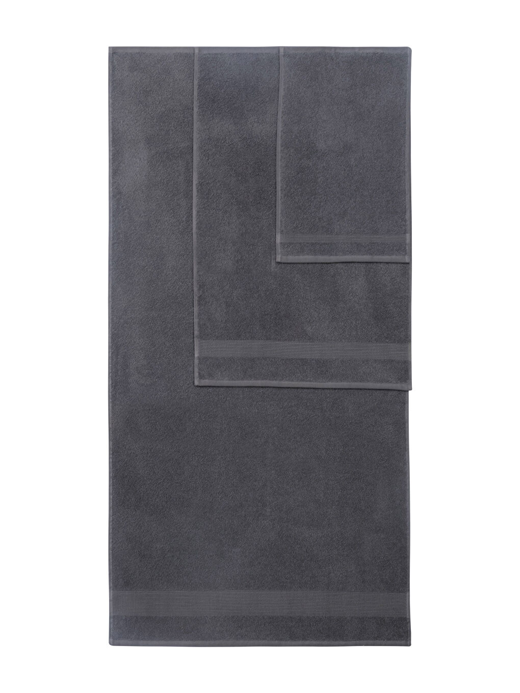 Antrasit Düz Havlu Seti 3'lü-3