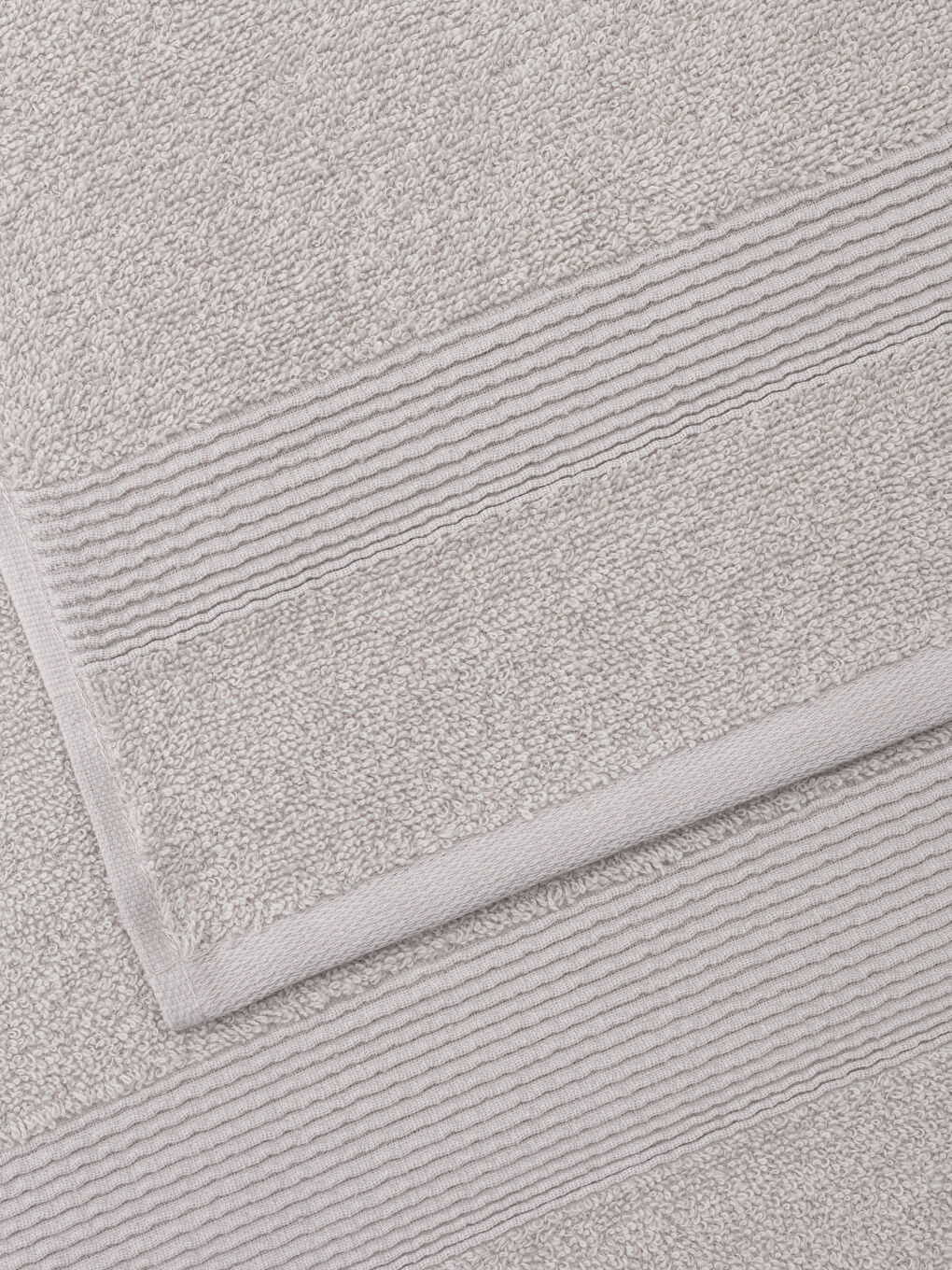 Bej Kadın Düz Banyo Havlu Seti 2'Li-2