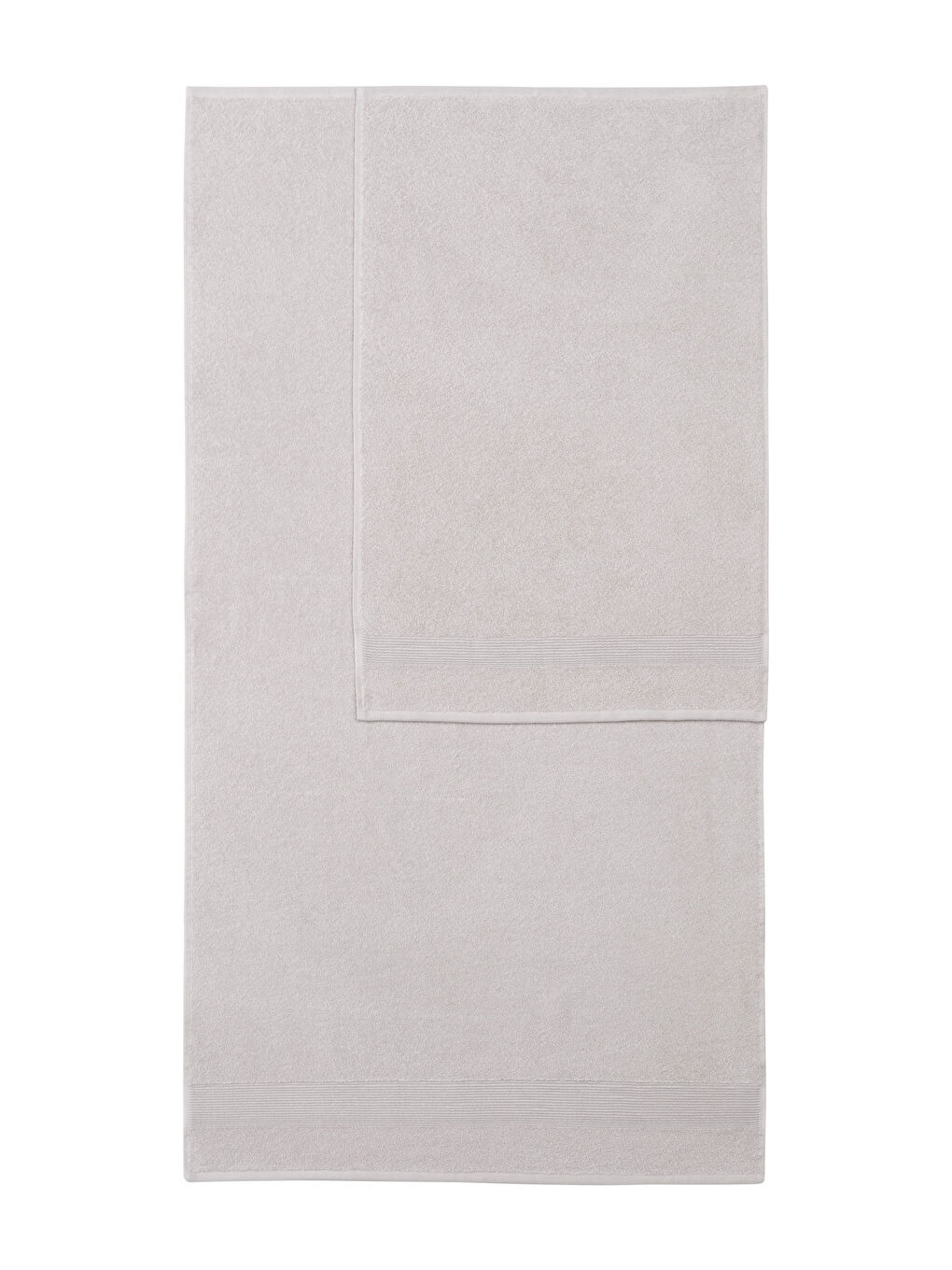 Bej Kadın Düz Banyo Havlu Seti 2'Li-3