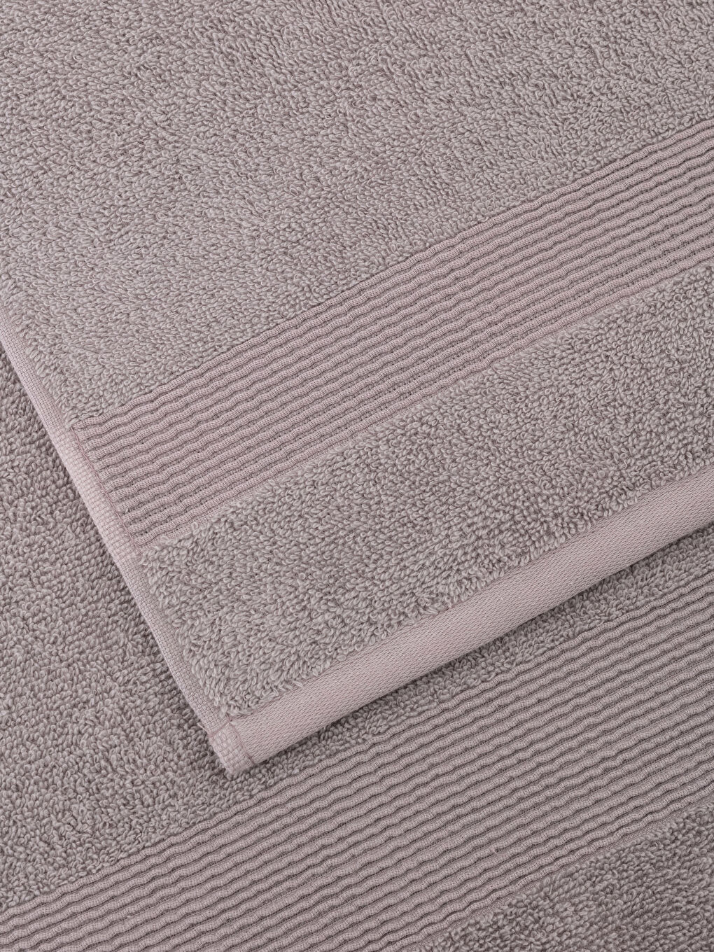 Gri Kadın Düz Banyo Havlu Seti 2'Li-2