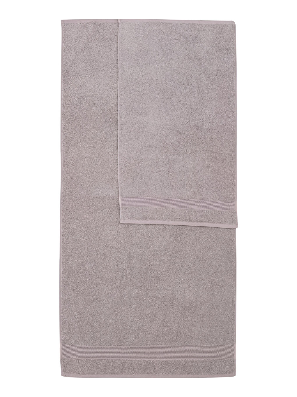 Gri Kadın Düz Banyo Havlu Seti 2'Li-3