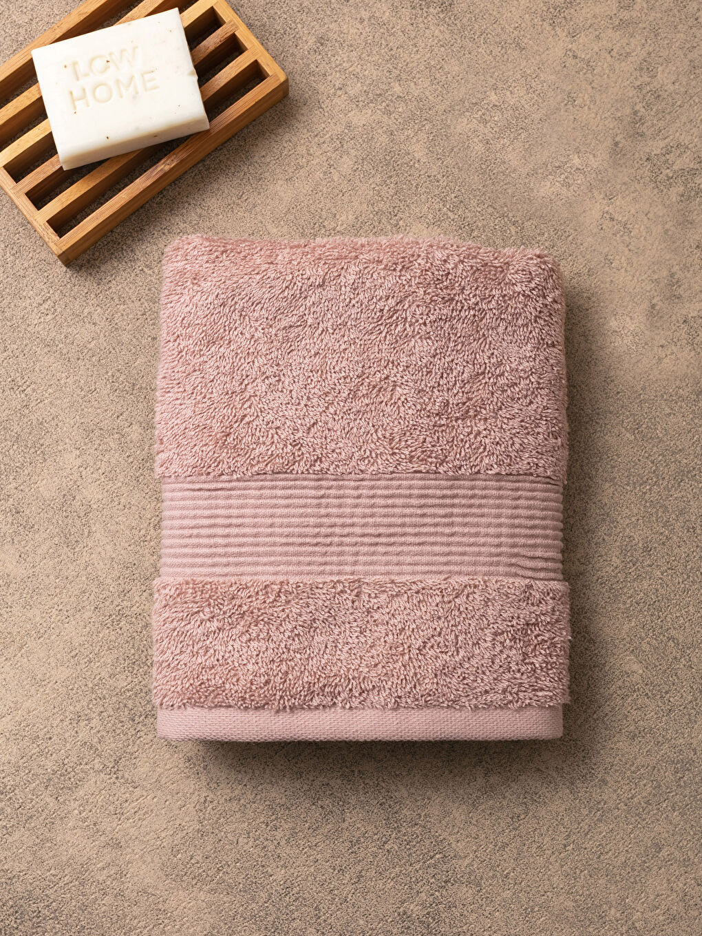 Pembe Düz Yüz Havlusu 50x80 cm-1