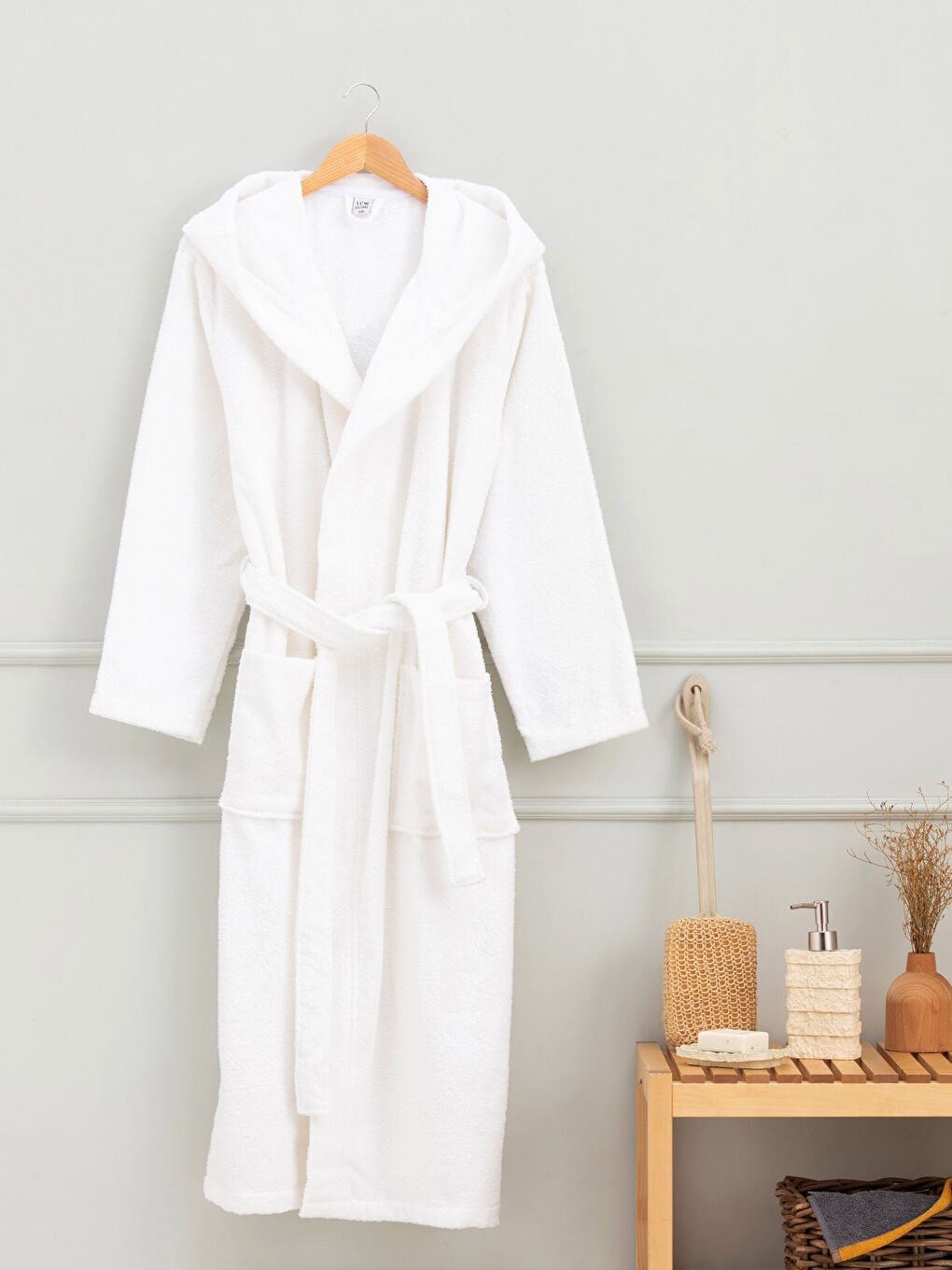 Straight Long Hooded Men's Bathrobe -S2DS25Z8-J5E