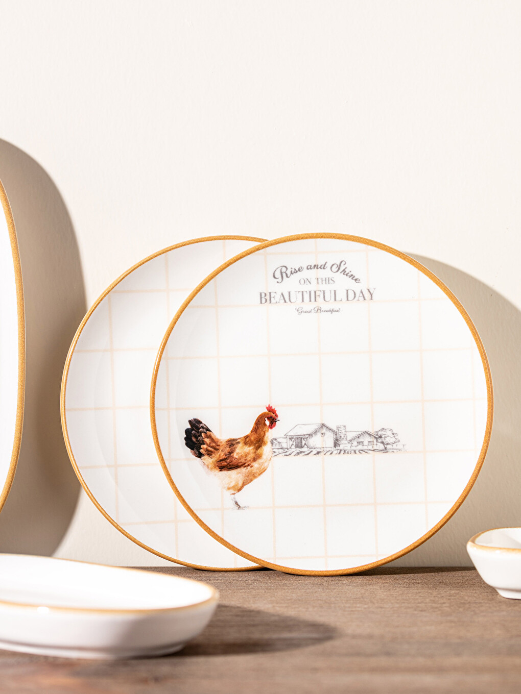 Karışık Baskılı Seramik Tabak 19 cm