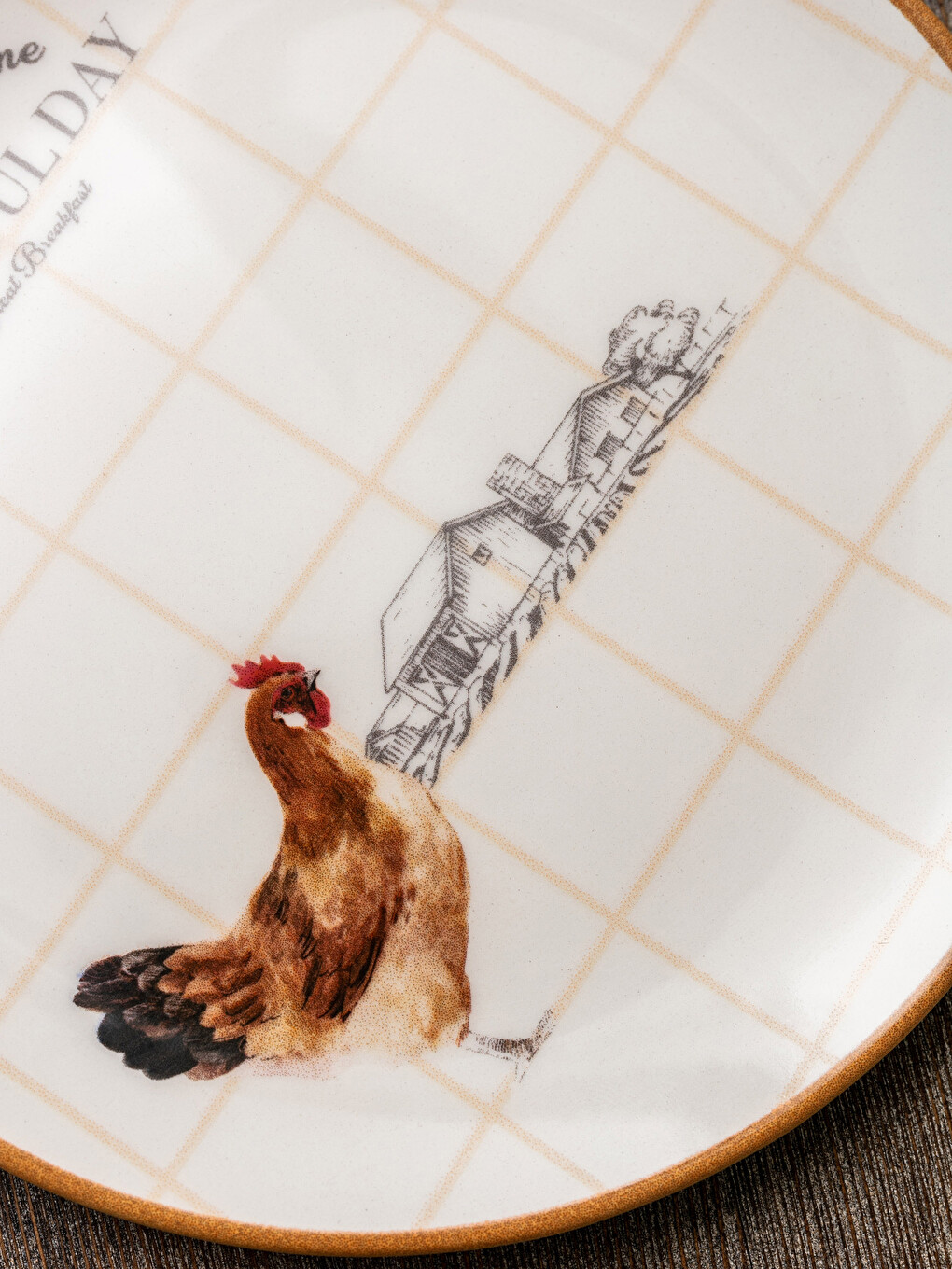 Karışık Baskılı Seramik Tabak 19 cm-3