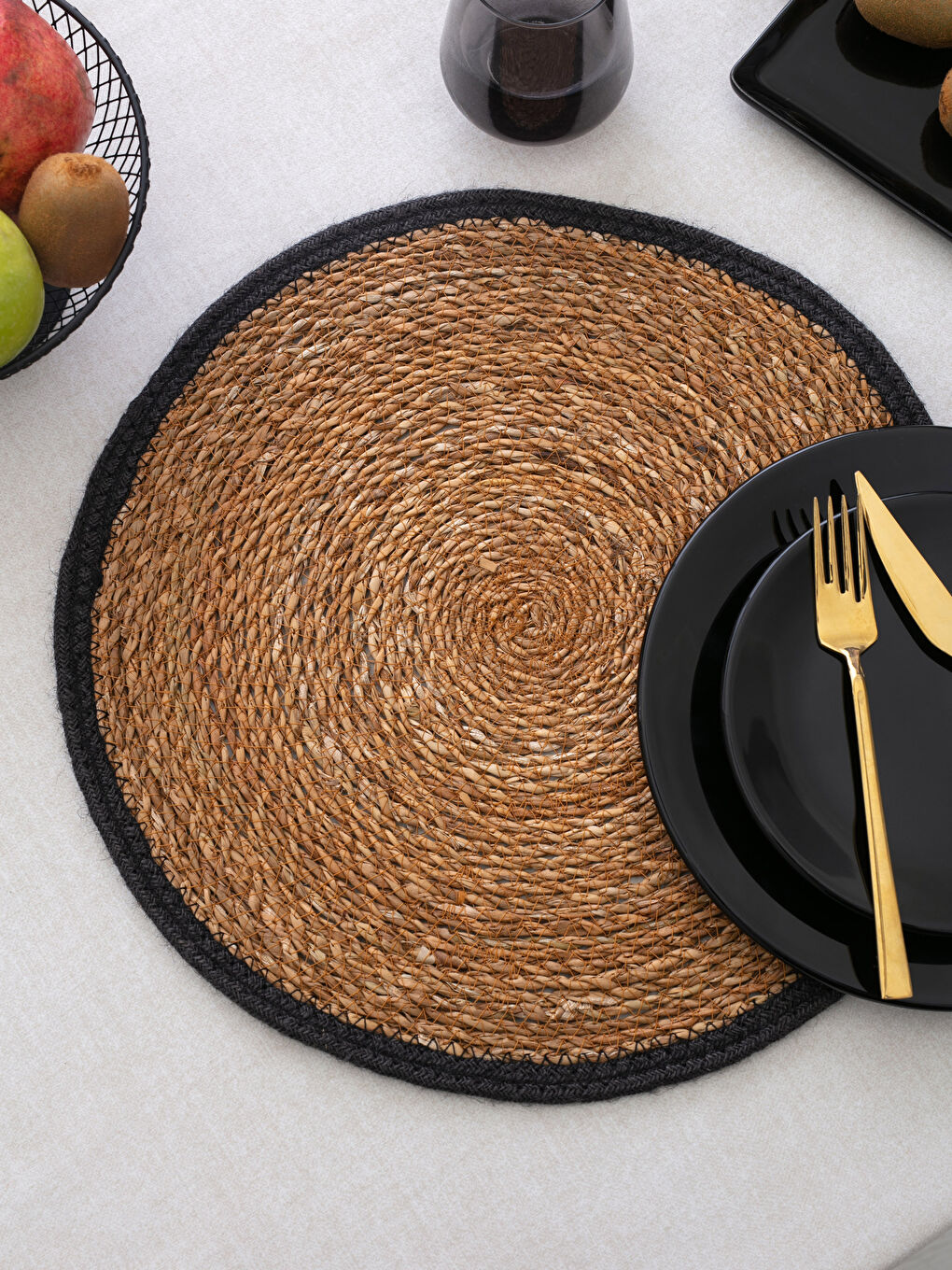 Round Color Block Mesh Placemat 40x40 Cm -S2EO10Z8-LQJ