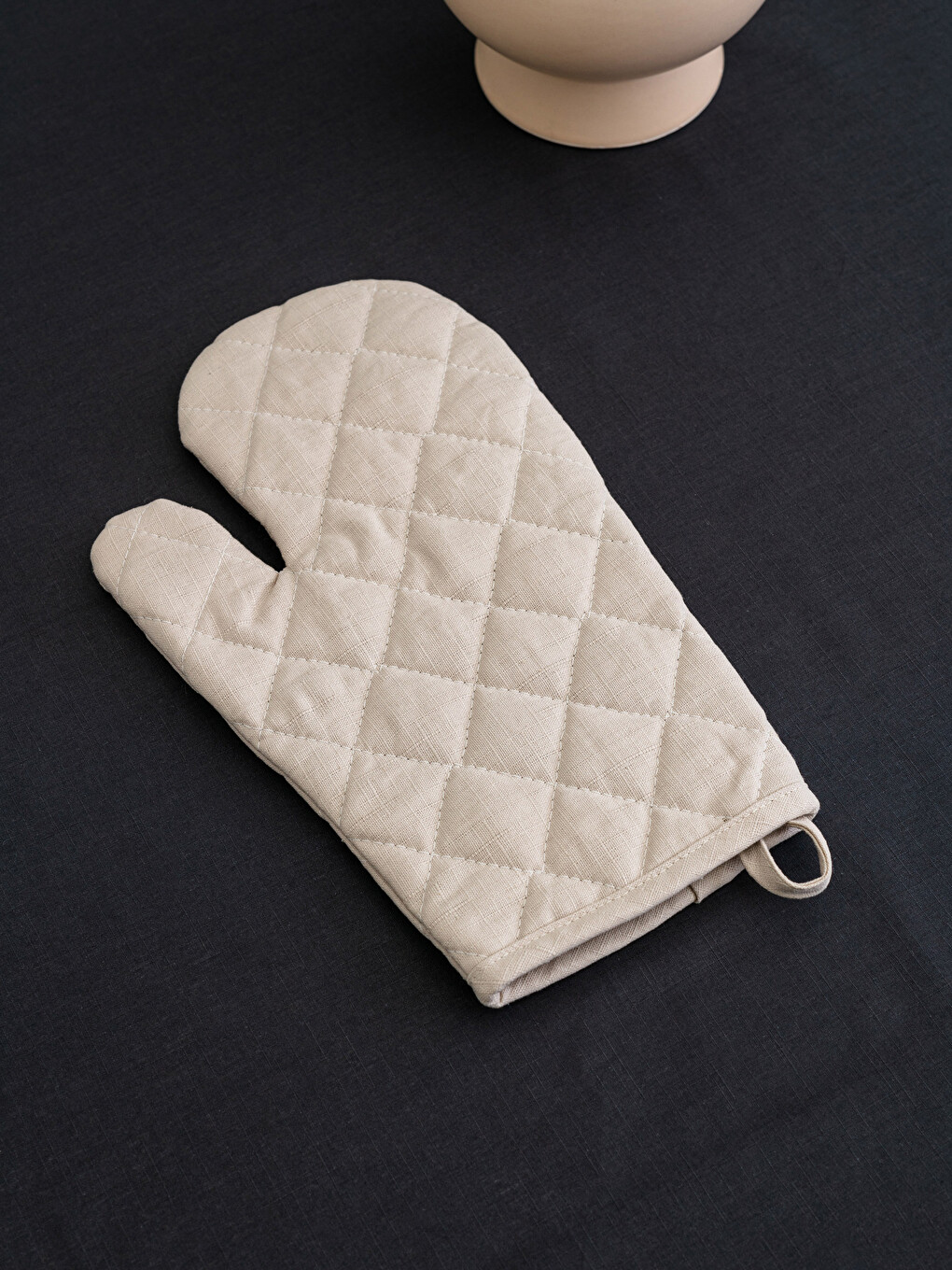 Linen Look Oven Glove-1