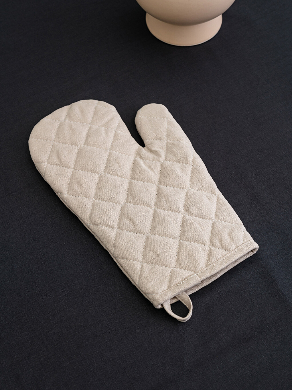 Linen Look Oven Glove-2
