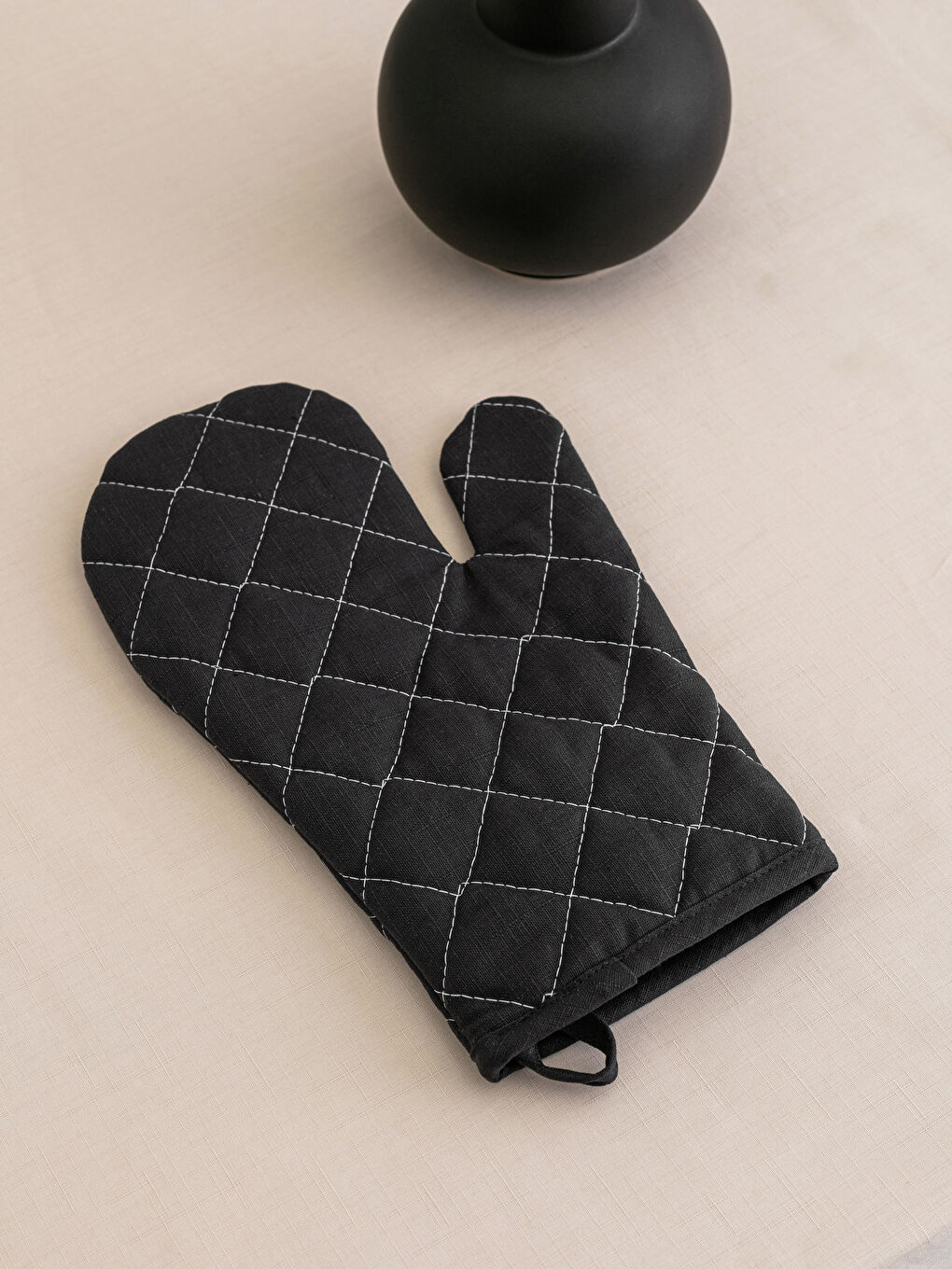 Antrasit Keten Görünümlü Fırın Eldiveni-2