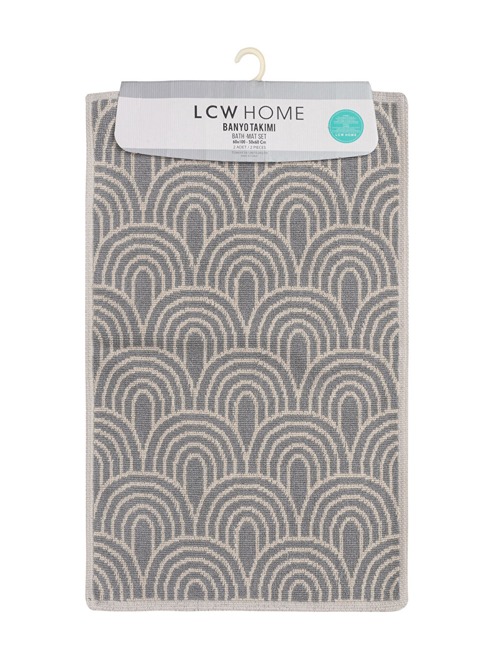 LCW HOME Cotton Patterned Bath Mat 2 Pieces S2FC34Z8 LRW LC Waikiki