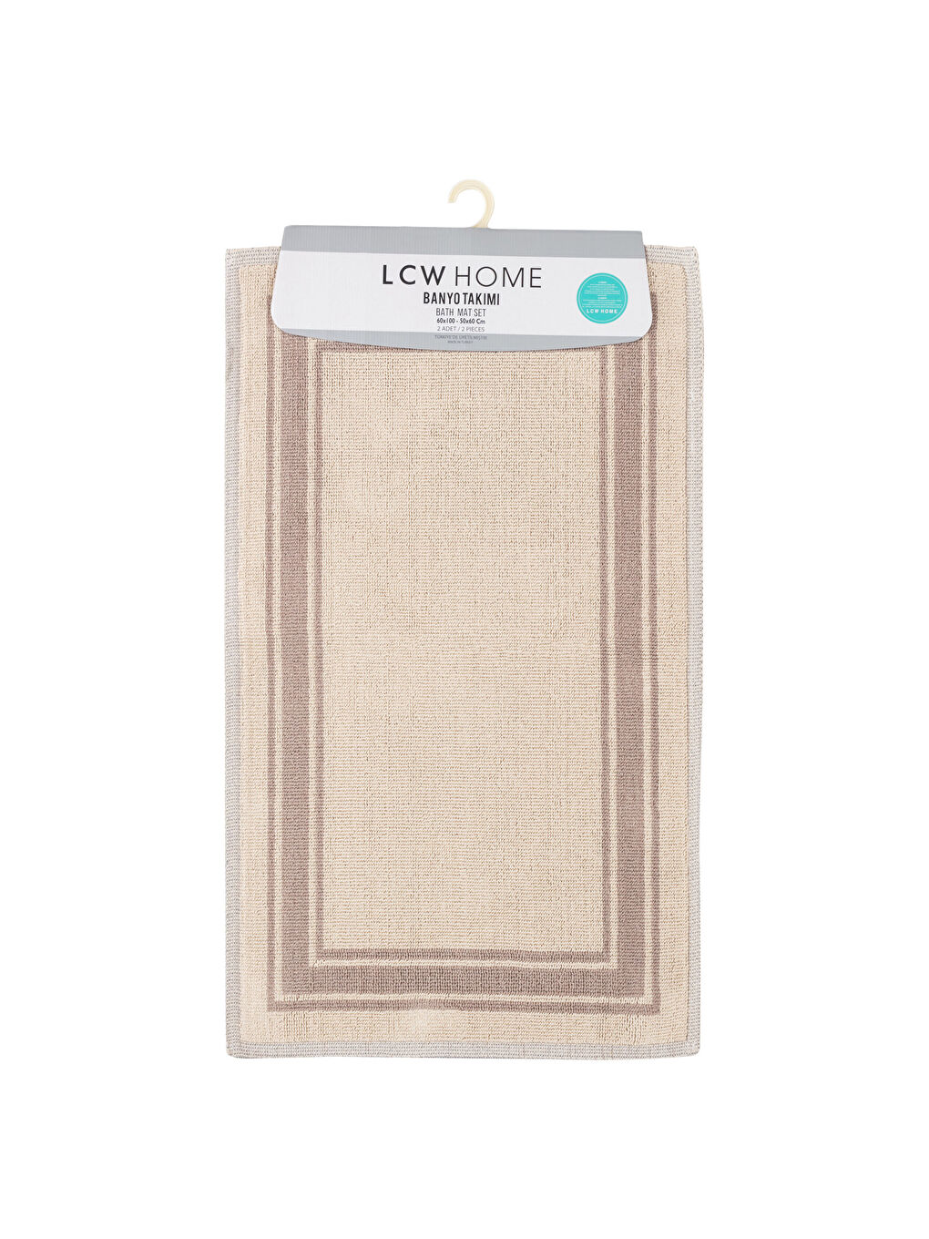 Cotton Patterned Bath Mat 2 Pieces-3